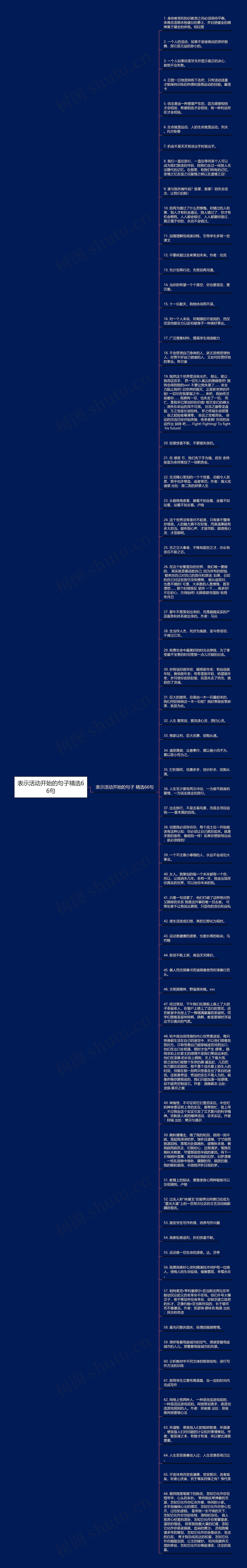 表示活动开始的句子精选66句思维导图