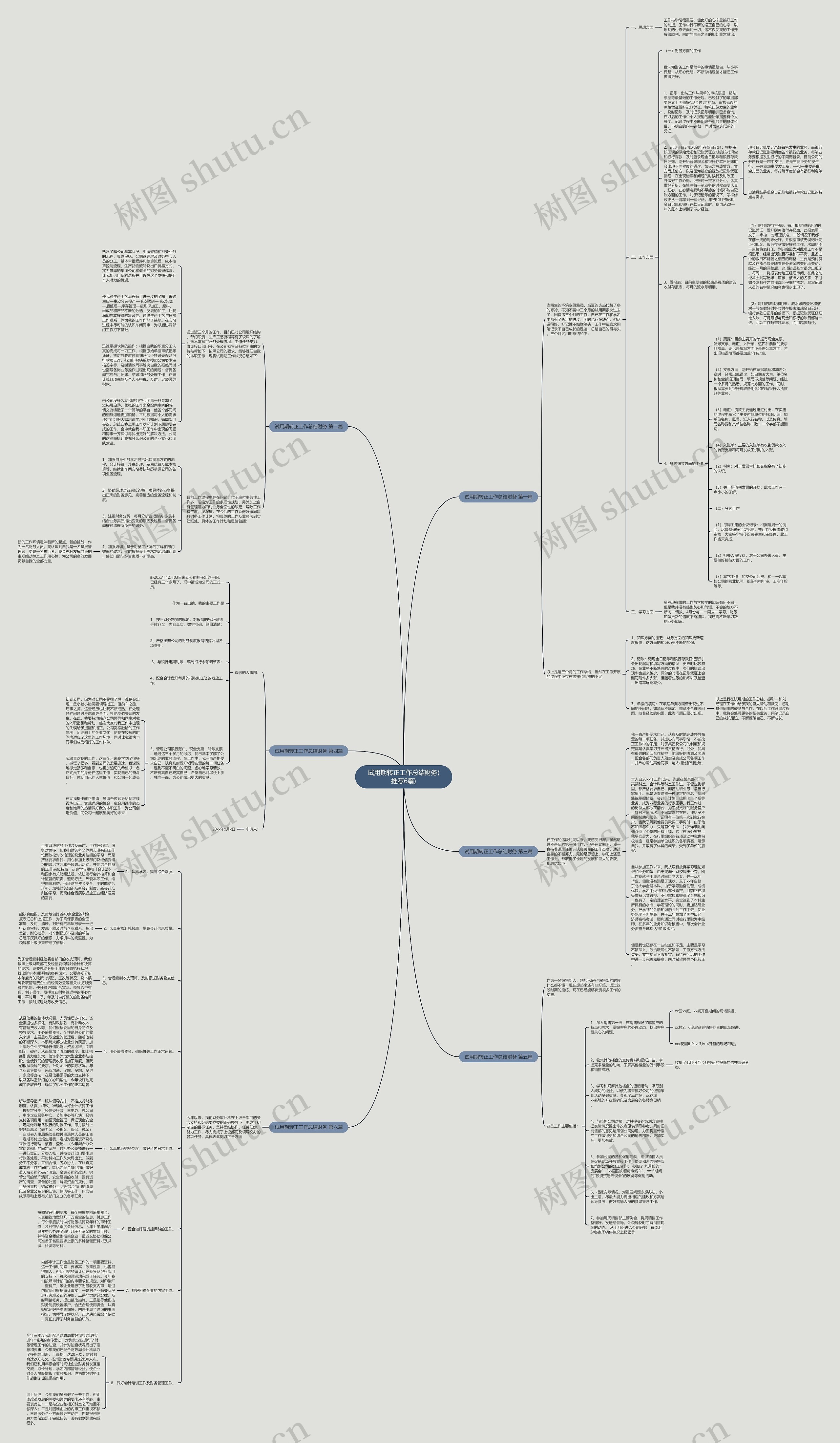 试用期转正工作总结财务(推荐6篇)思维导图