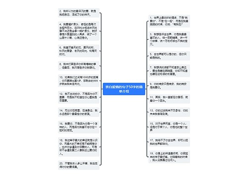 表白爱情的句子50字的简单介绍