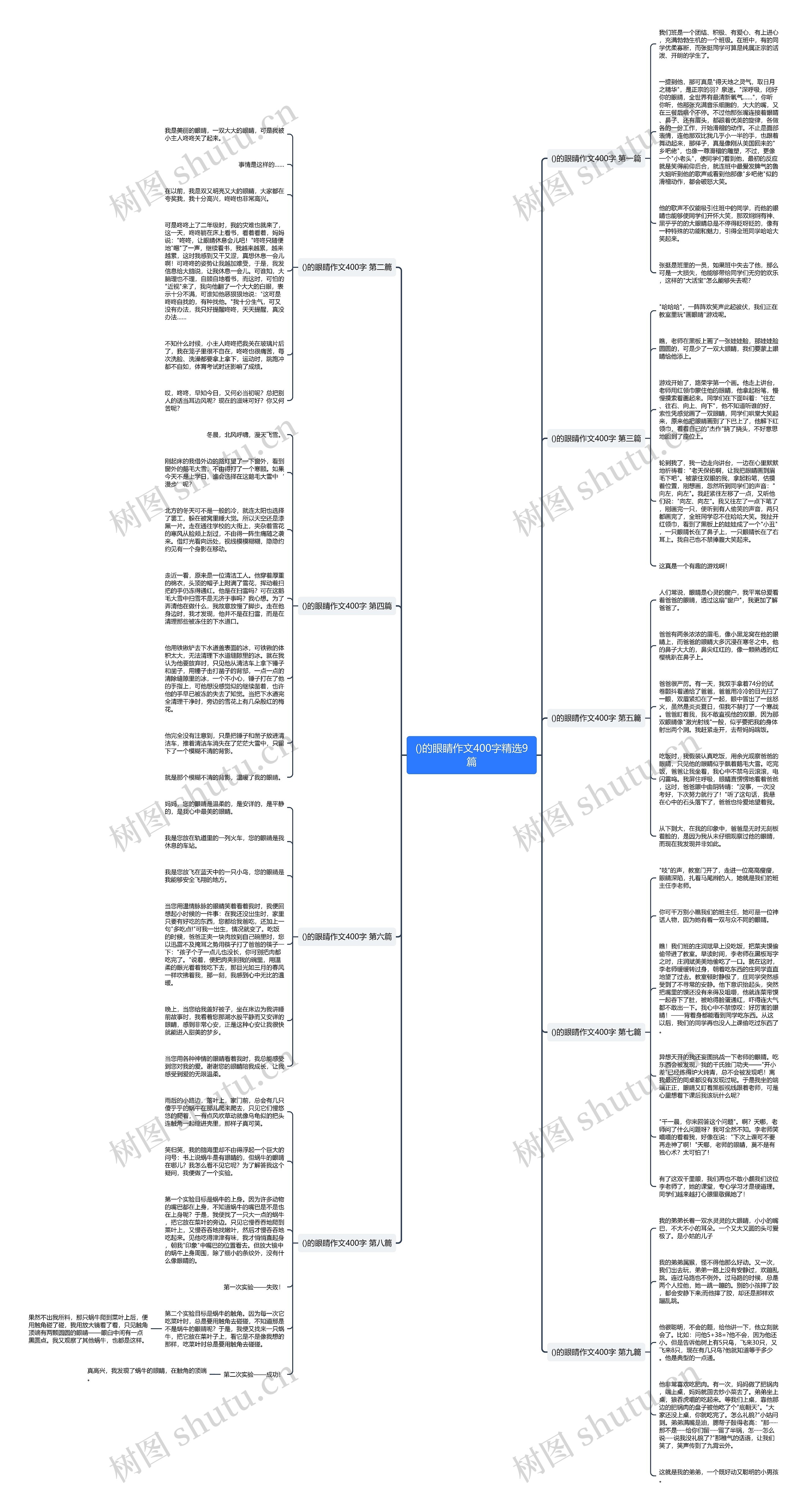 ()的眼睛作文400字精选9篇思维导图