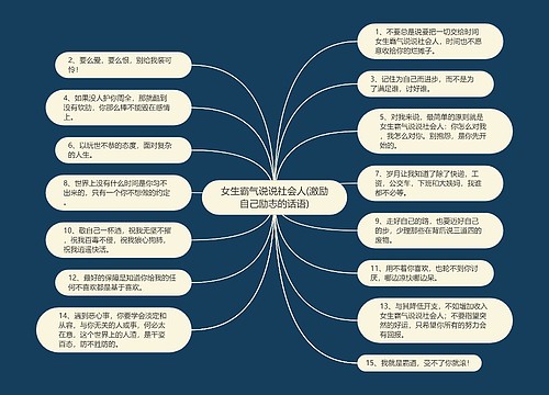 女生霸气说说社会人(激励自己励志的话语)