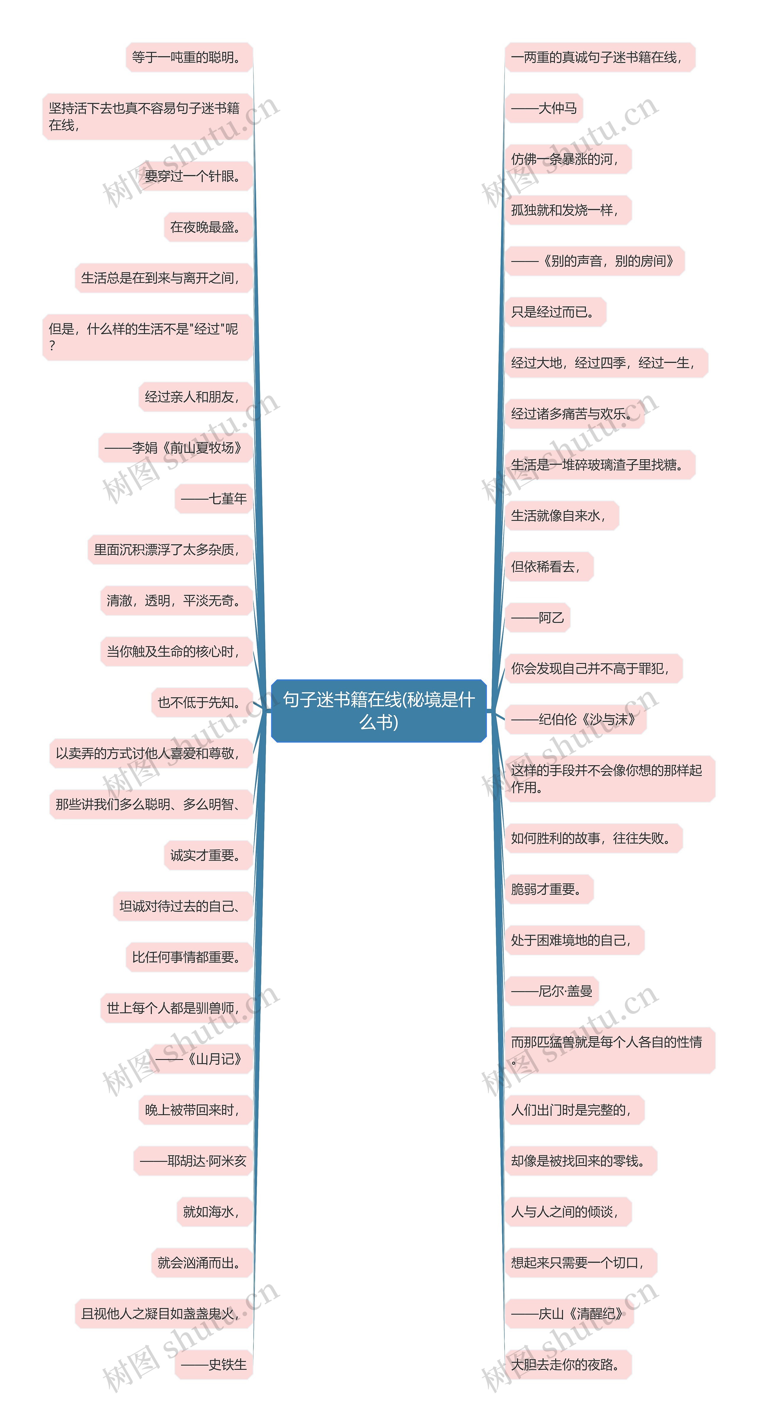 句子迷书籍在线(秘境是什么书)思维导图