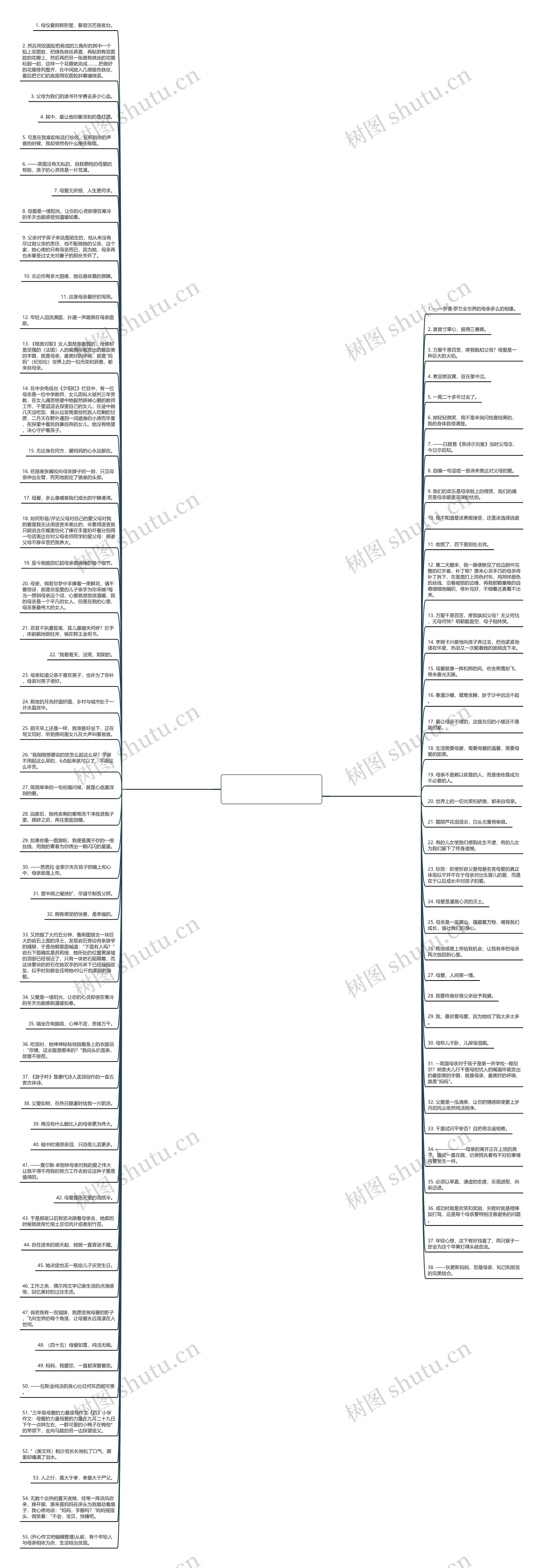 关于赞美母爱的句子精选93句思维导图