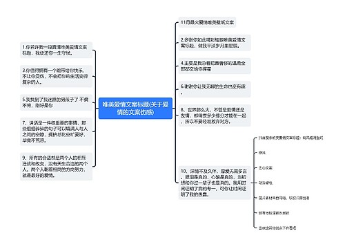 唯美爱情文案标题(关于爱情的文案伤感)