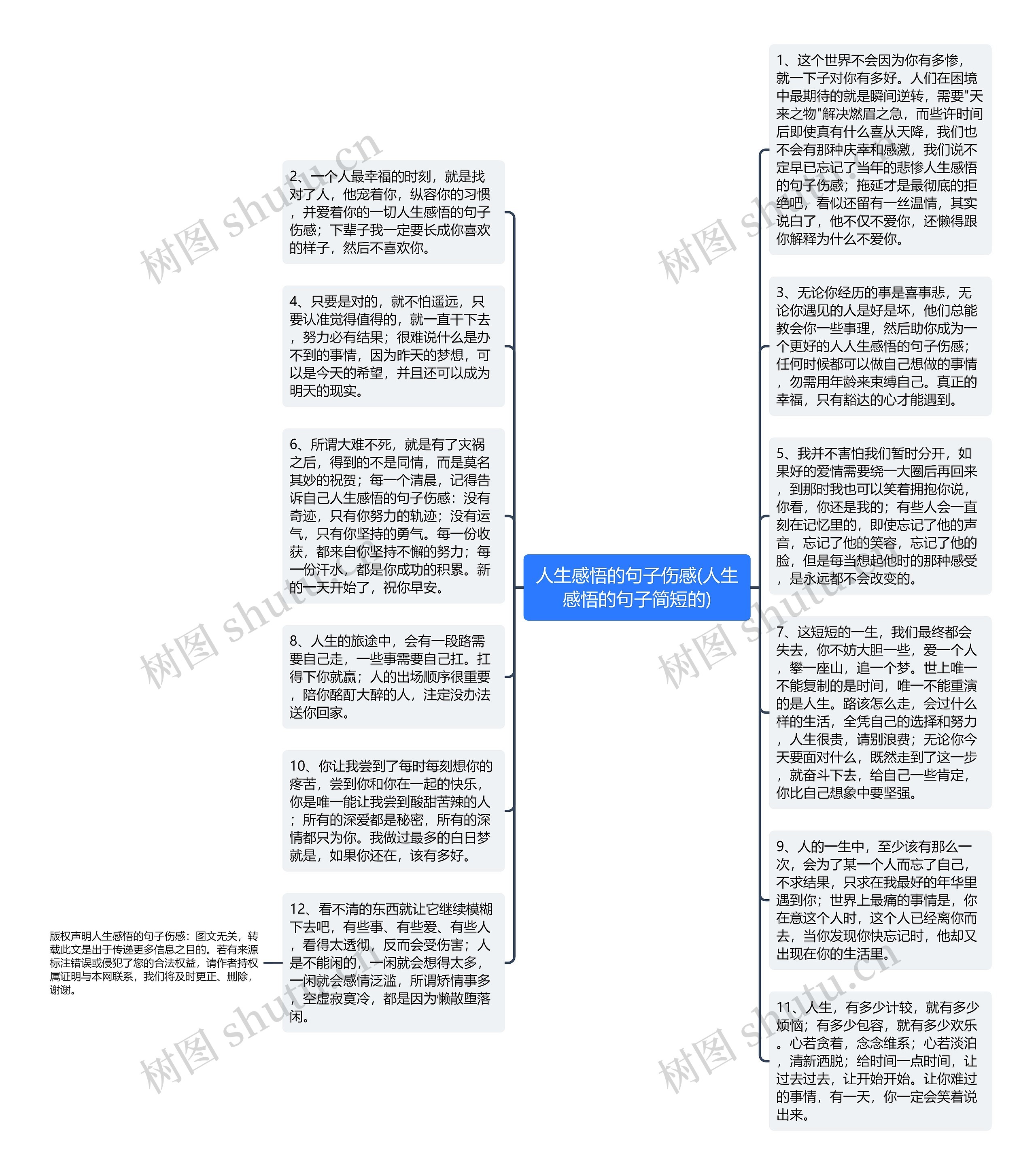 人生感悟的句子伤感(人生感悟的句子简短的)思维导图