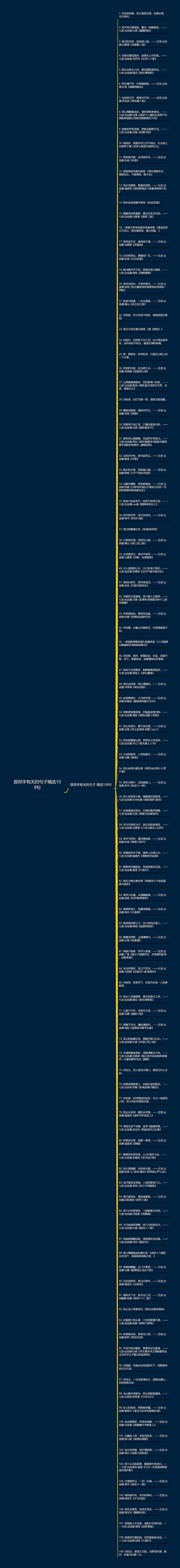 跟郑字有关的句子精选109句思维导图