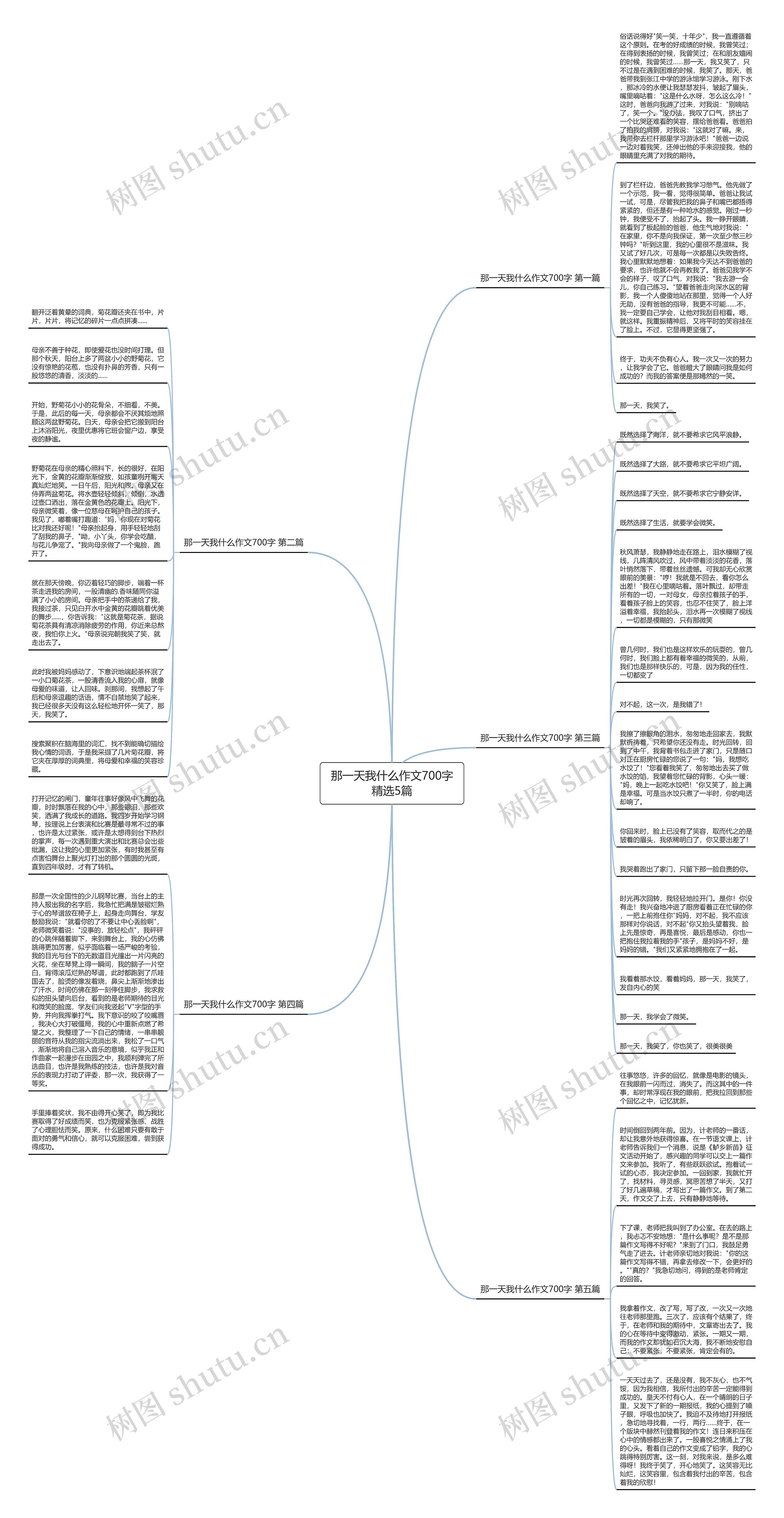 那一天我什么作文700字精选5篇思维导图