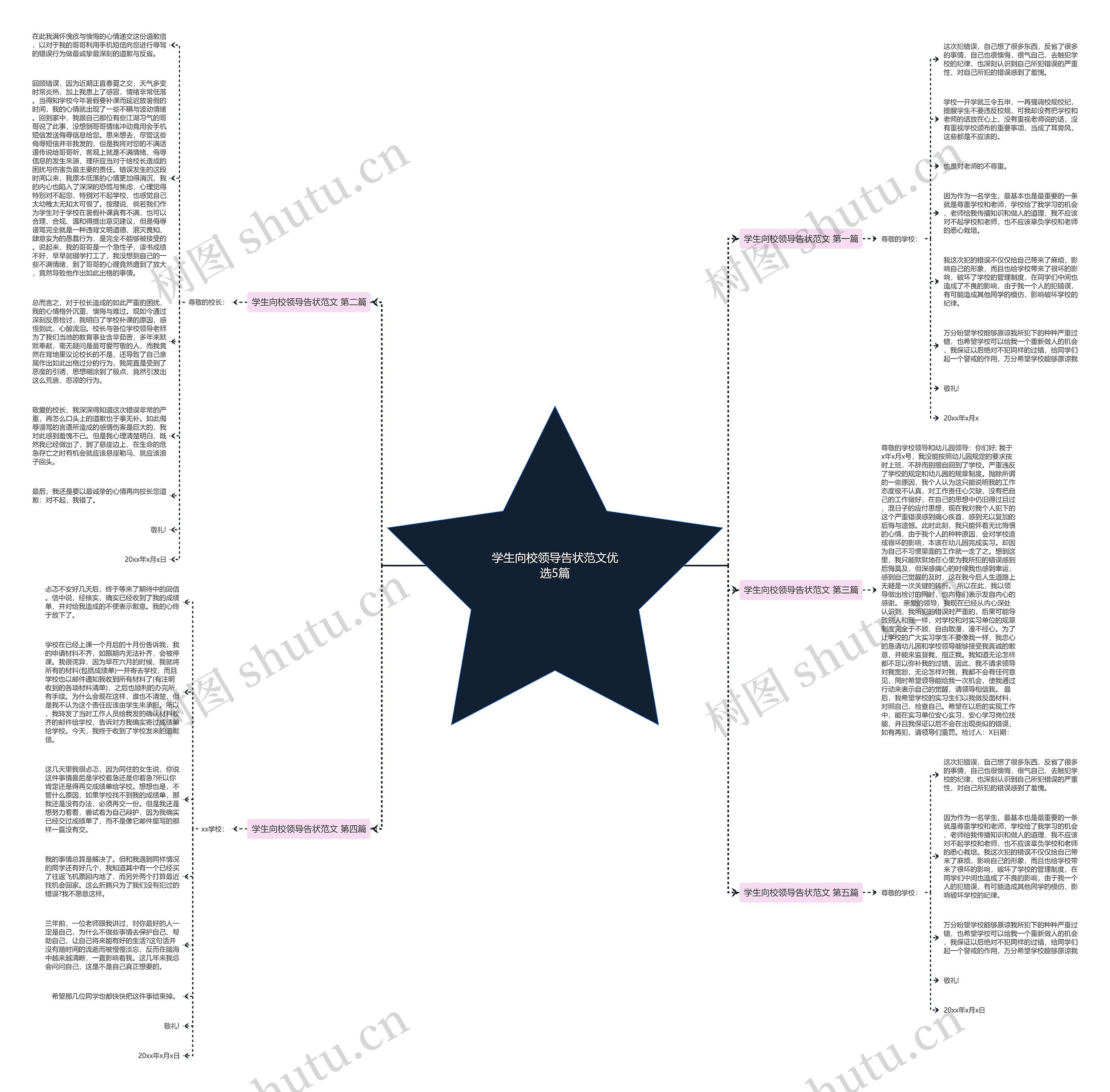 学生向校领导告状范文优选5篇思维导图
