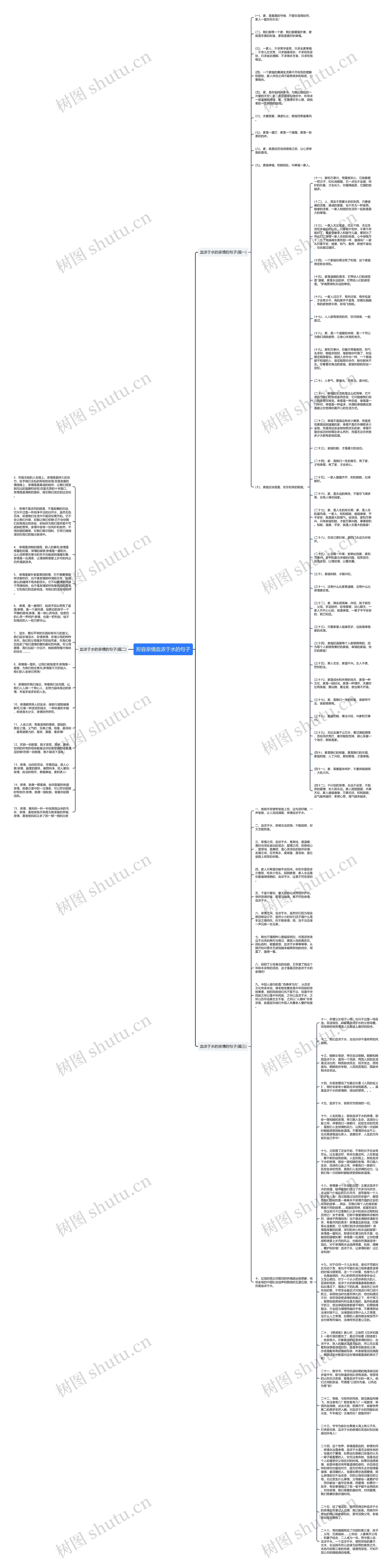 形容亲情血浓于水的句子思维导图
