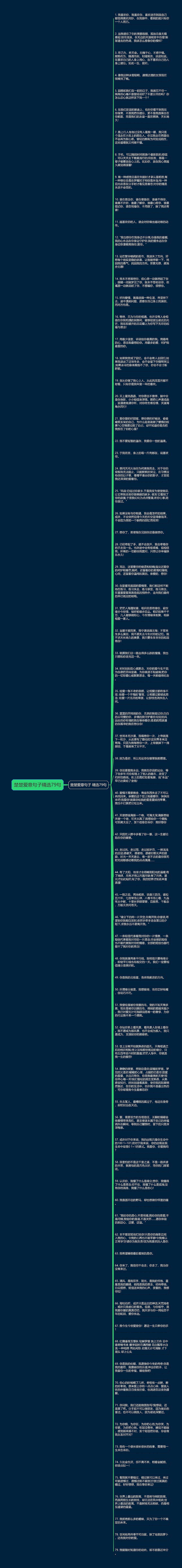 楚楚爱意句子精选79句思维导图