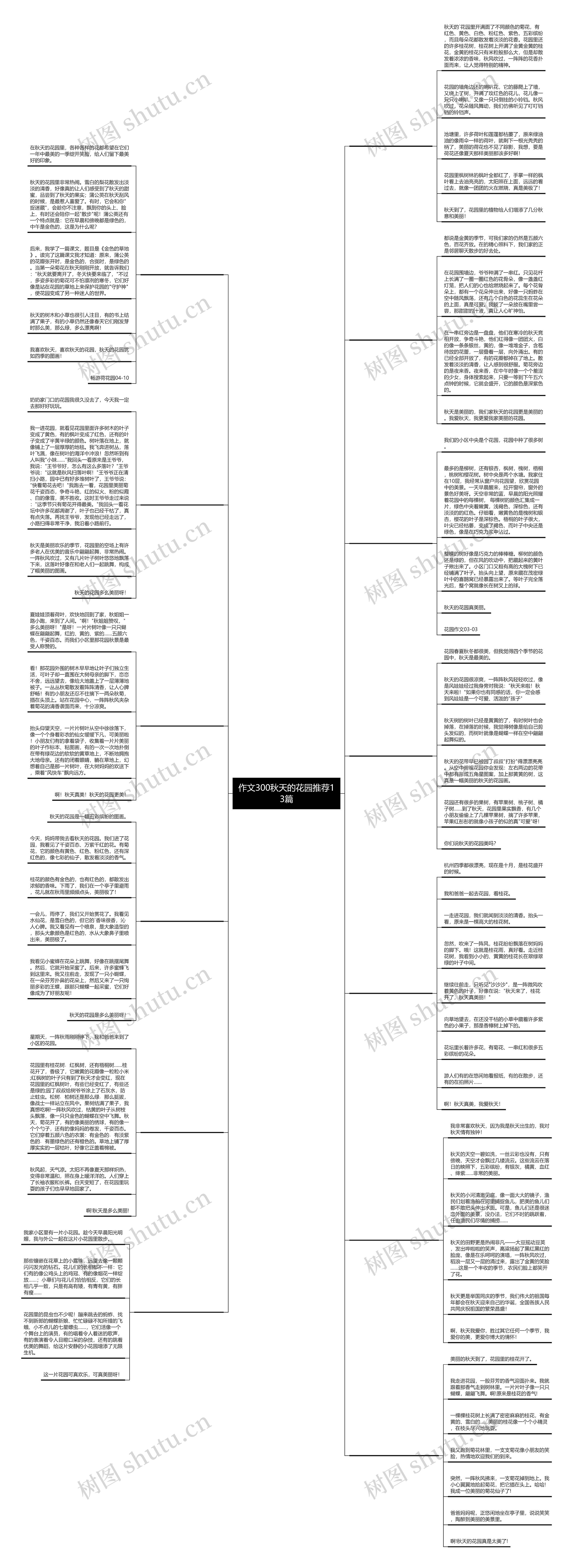 作文300秋天的花园推荐13篇思维导图