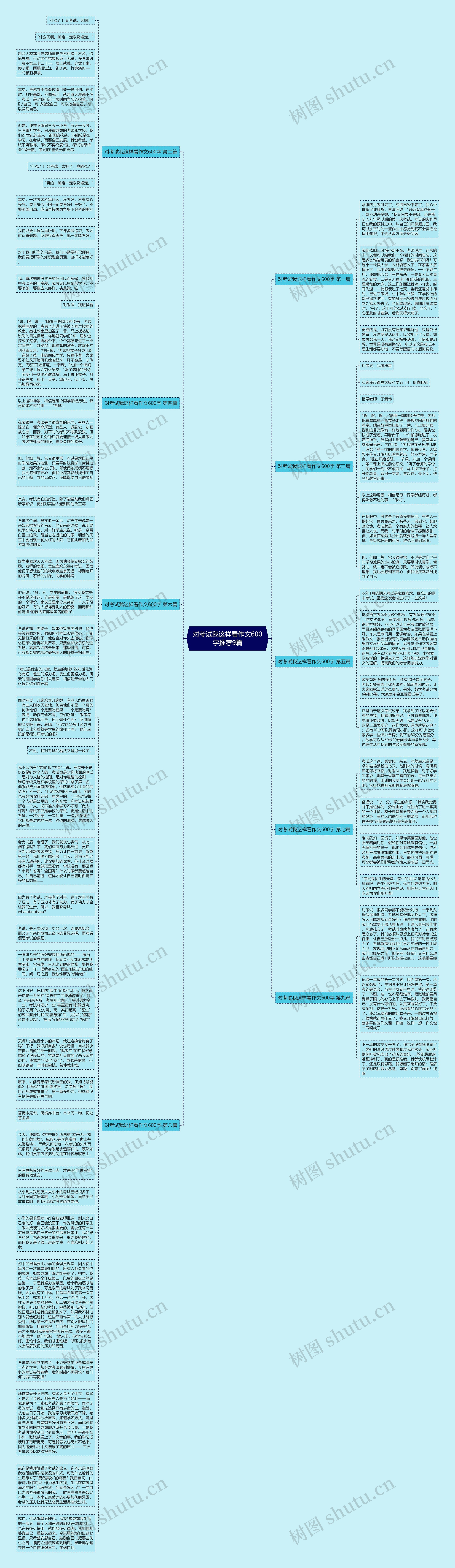 对考试我这样看作文600字推荐9篇思维导图