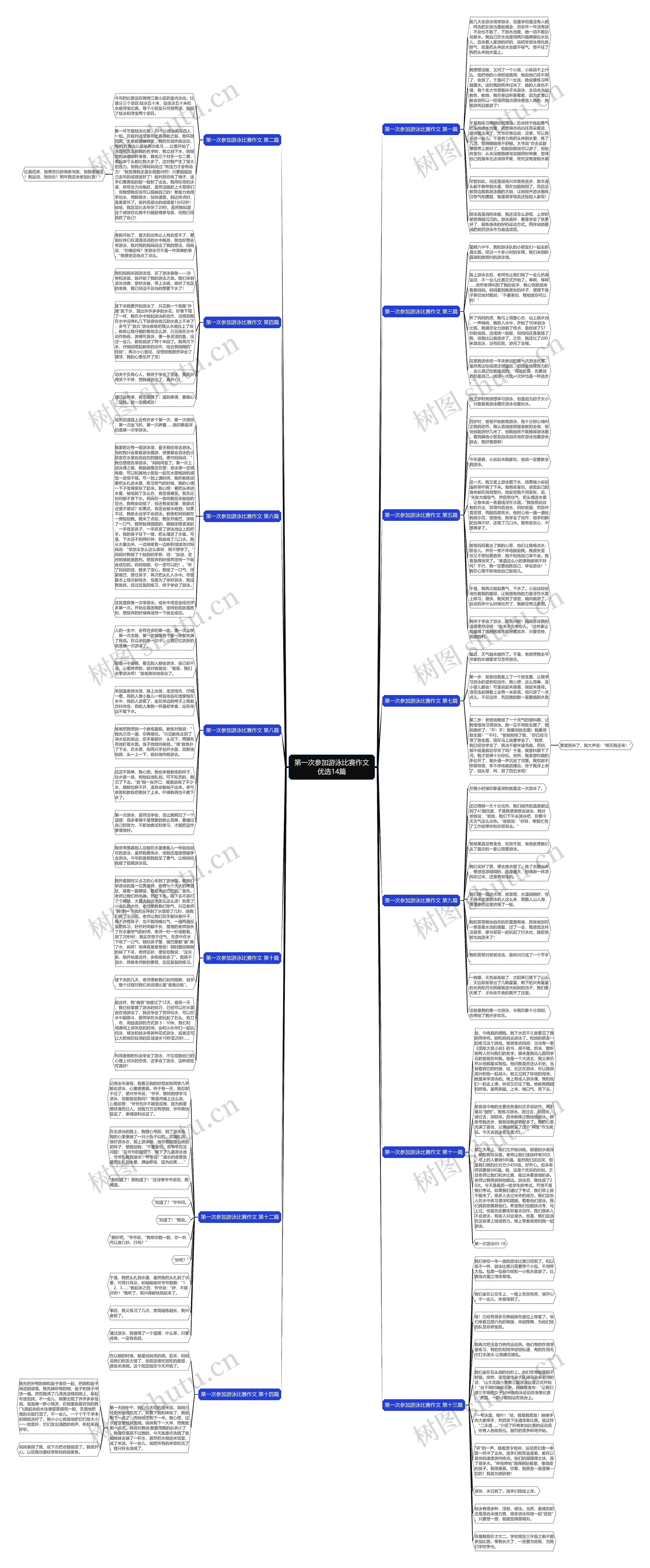 第一次参加游泳比赛作文优选14篇思维导图