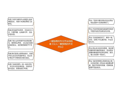 一眼惊艳的作文开头和结尾【让人一眼惊艳的作文开头】