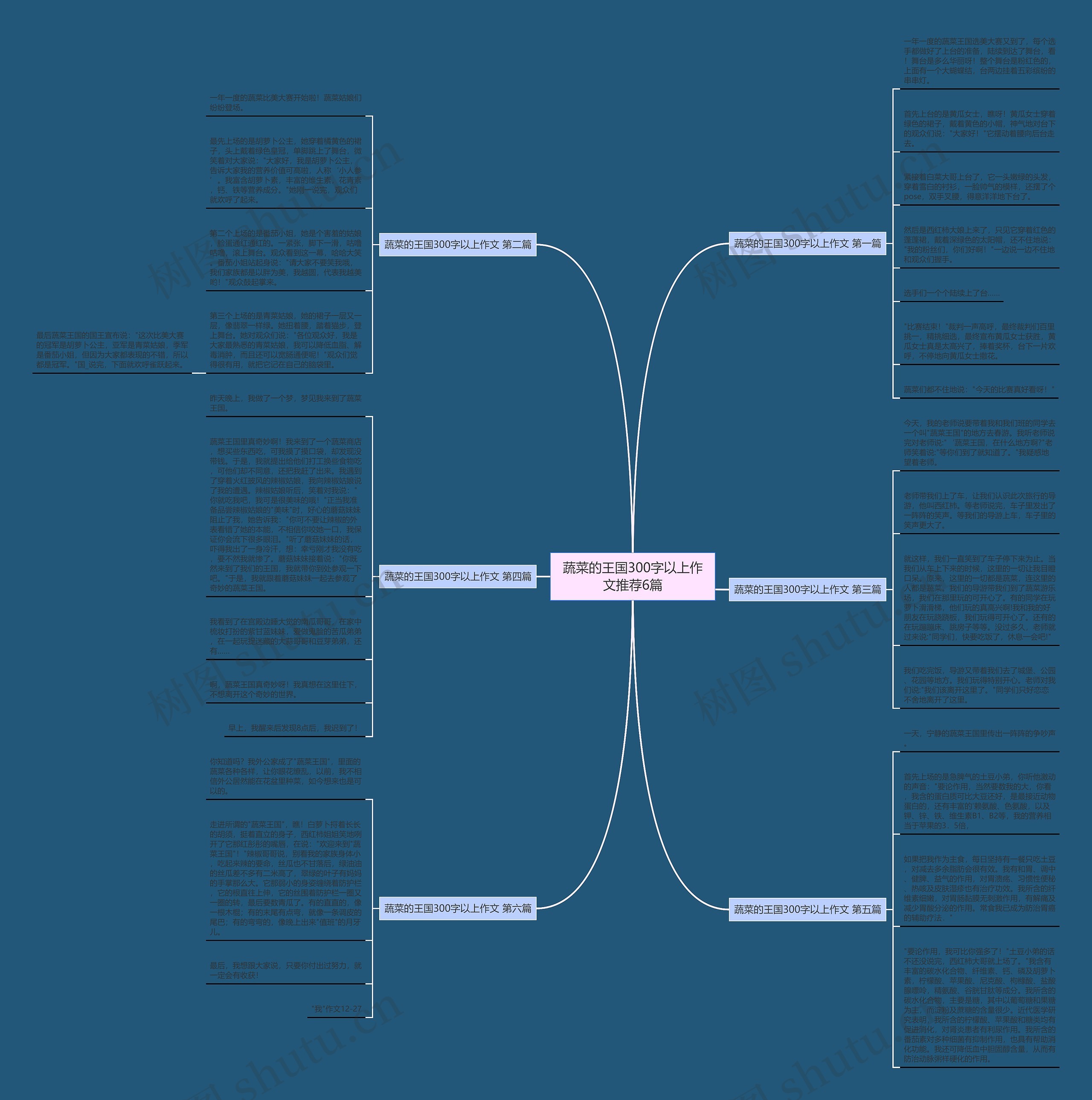 蔬菜的王国300字以上作文推荐6篇思维导图
