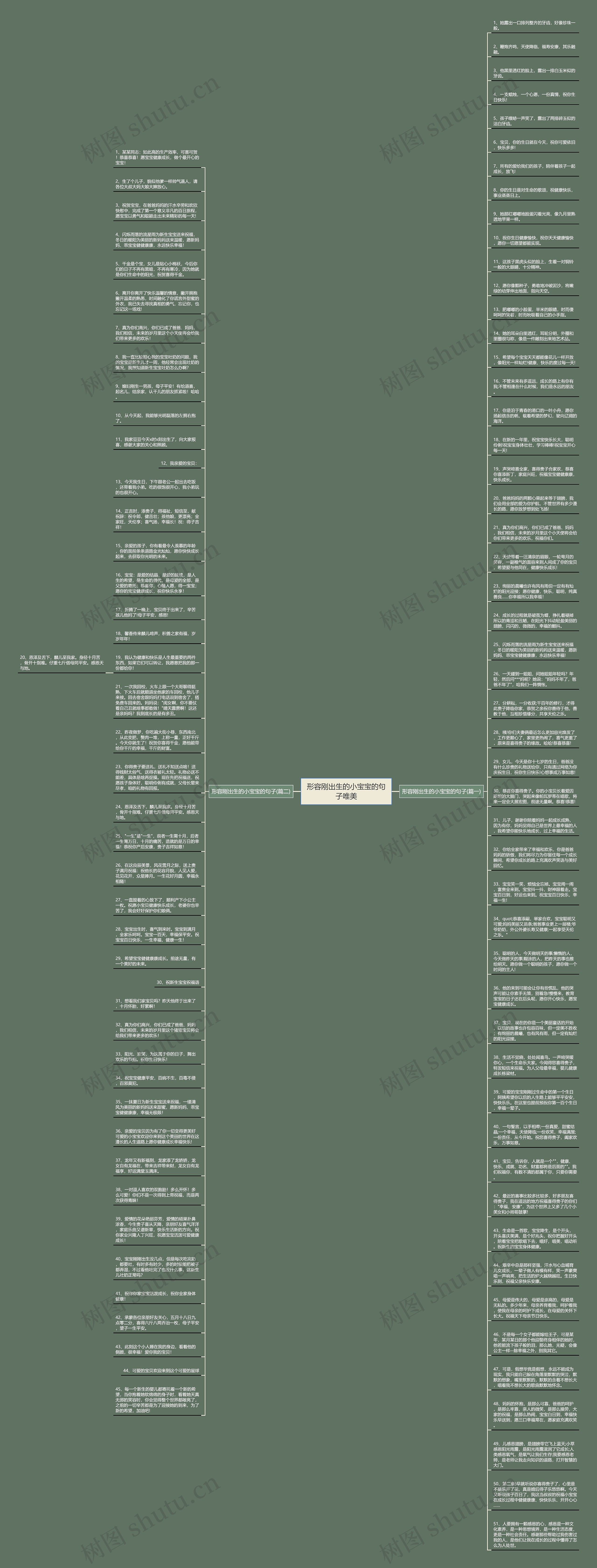 形容刚出生的小宝宝的句子唯美思维导图