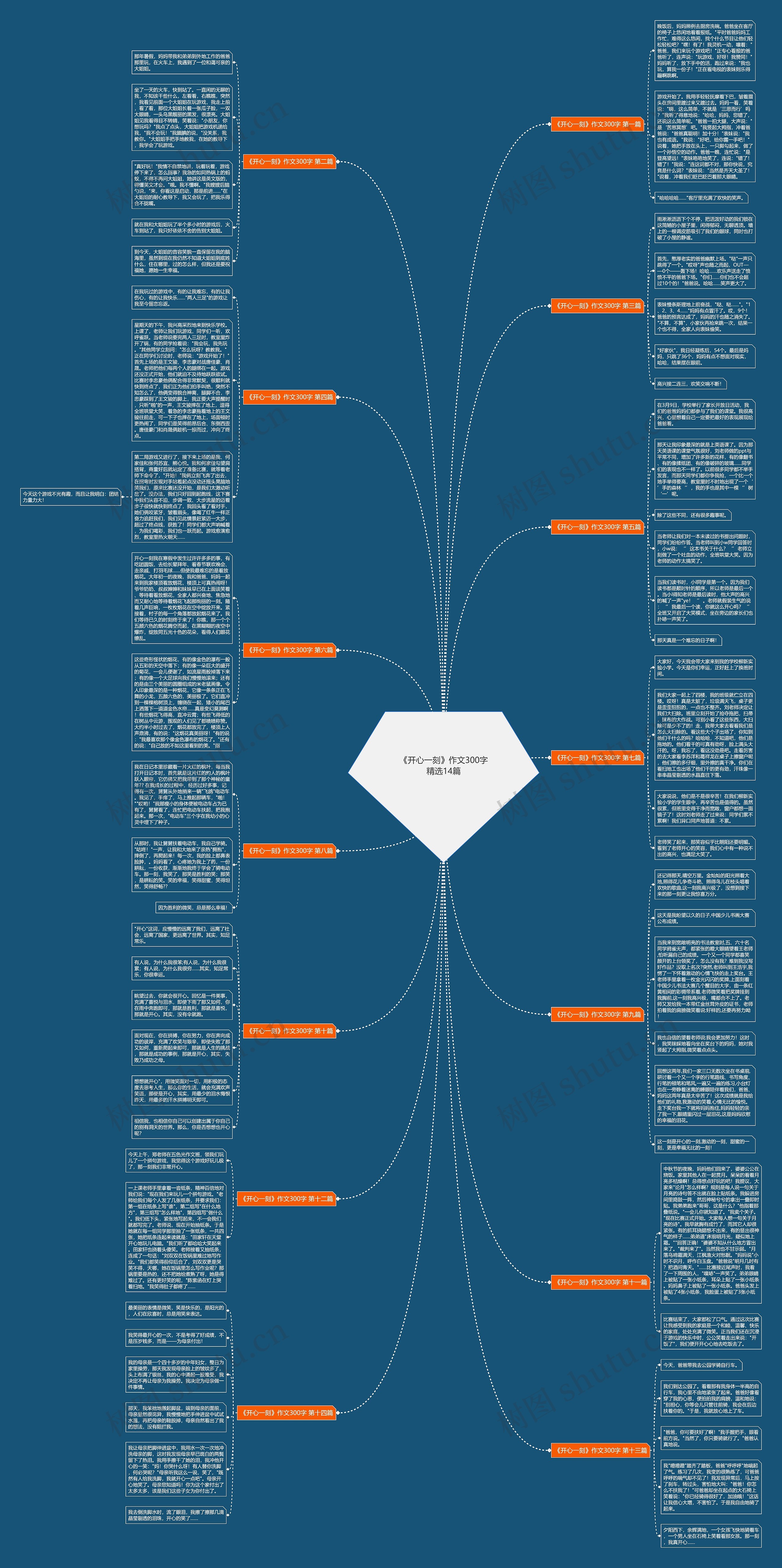 《开心一刻》作文300字精选14篇思维导图