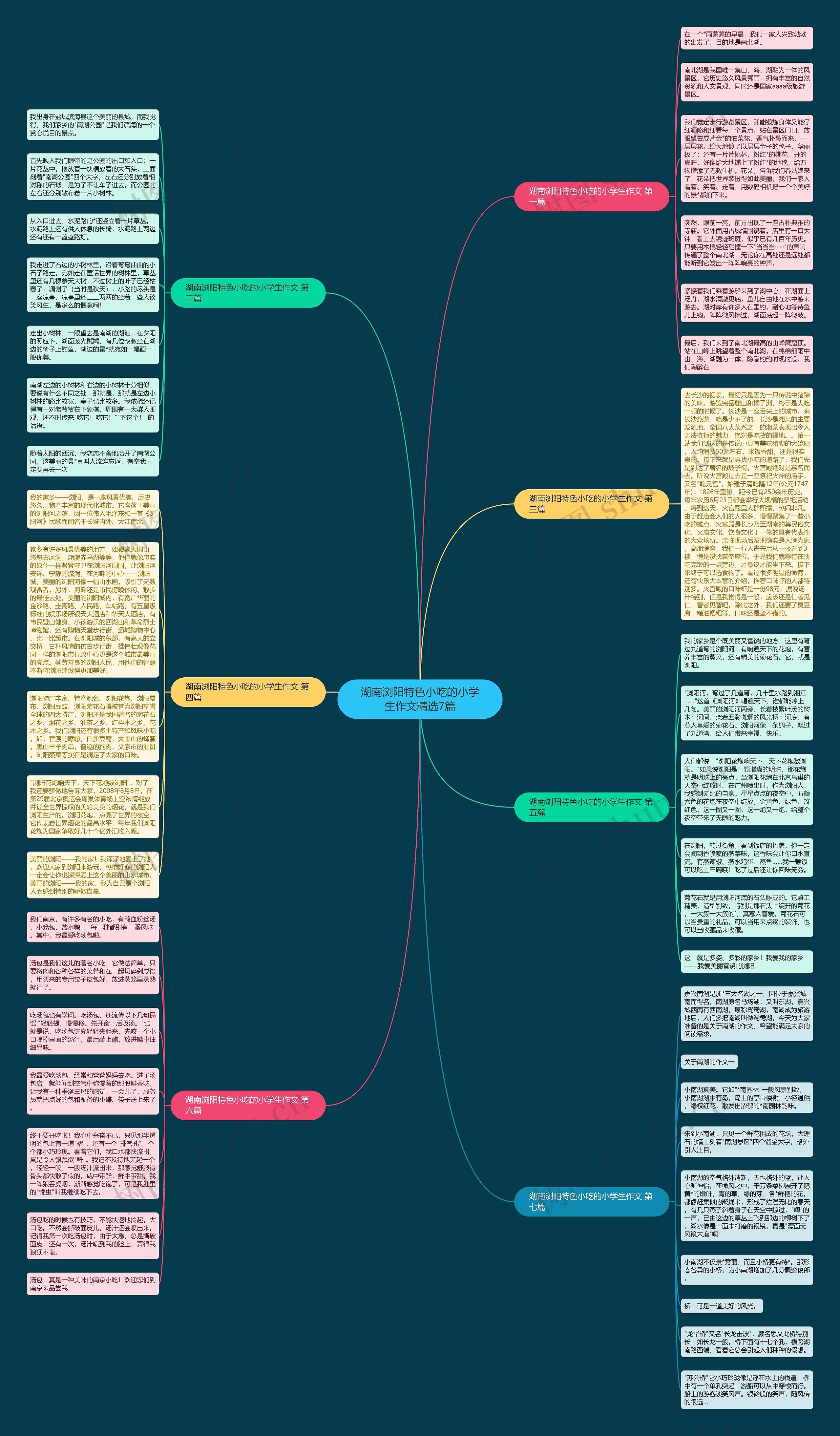 湖南浏阳特色小吃的小学生作文精选7篇思维导图