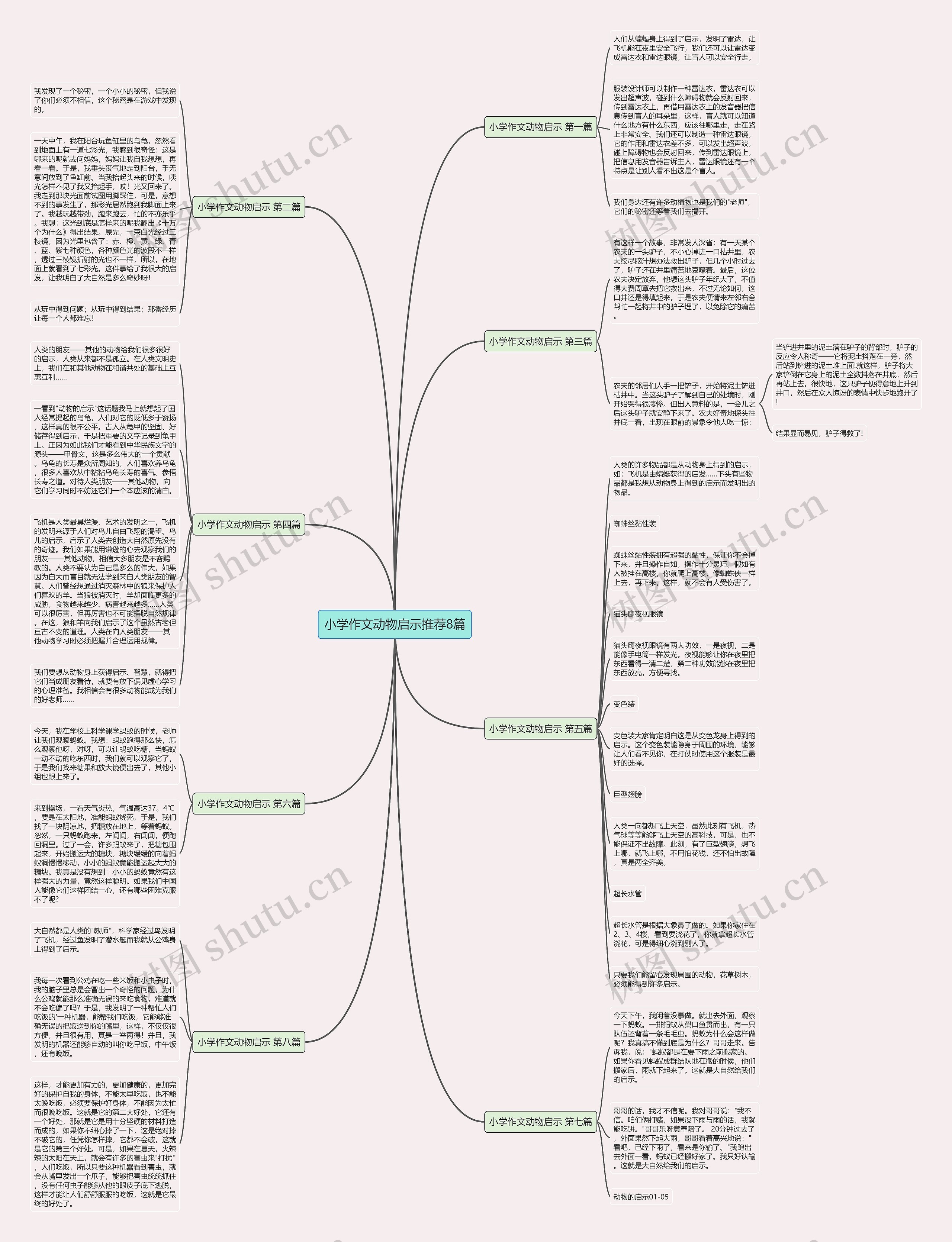 小学作文动物启示推荐8篇思维导图