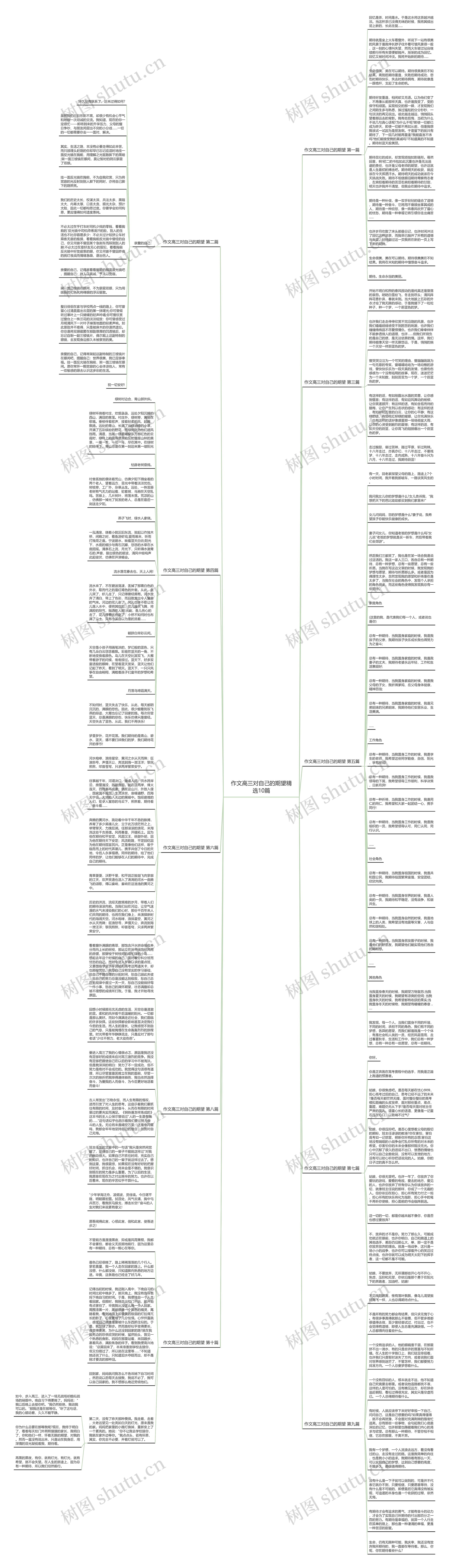 作文高三对自己的期望精选10篇思维导图
