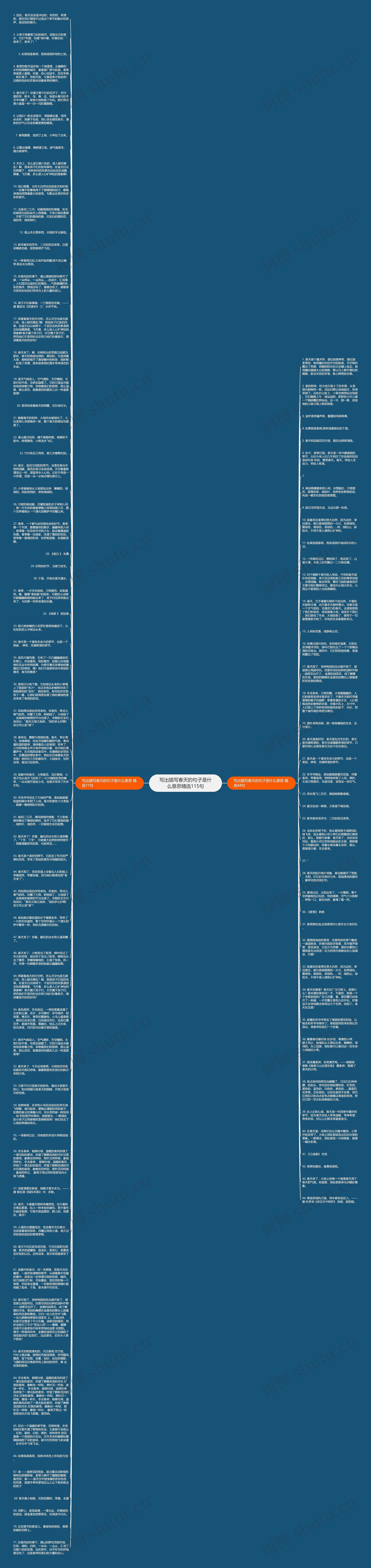 写出描写春天的句子是什么意思精选115句思维导图