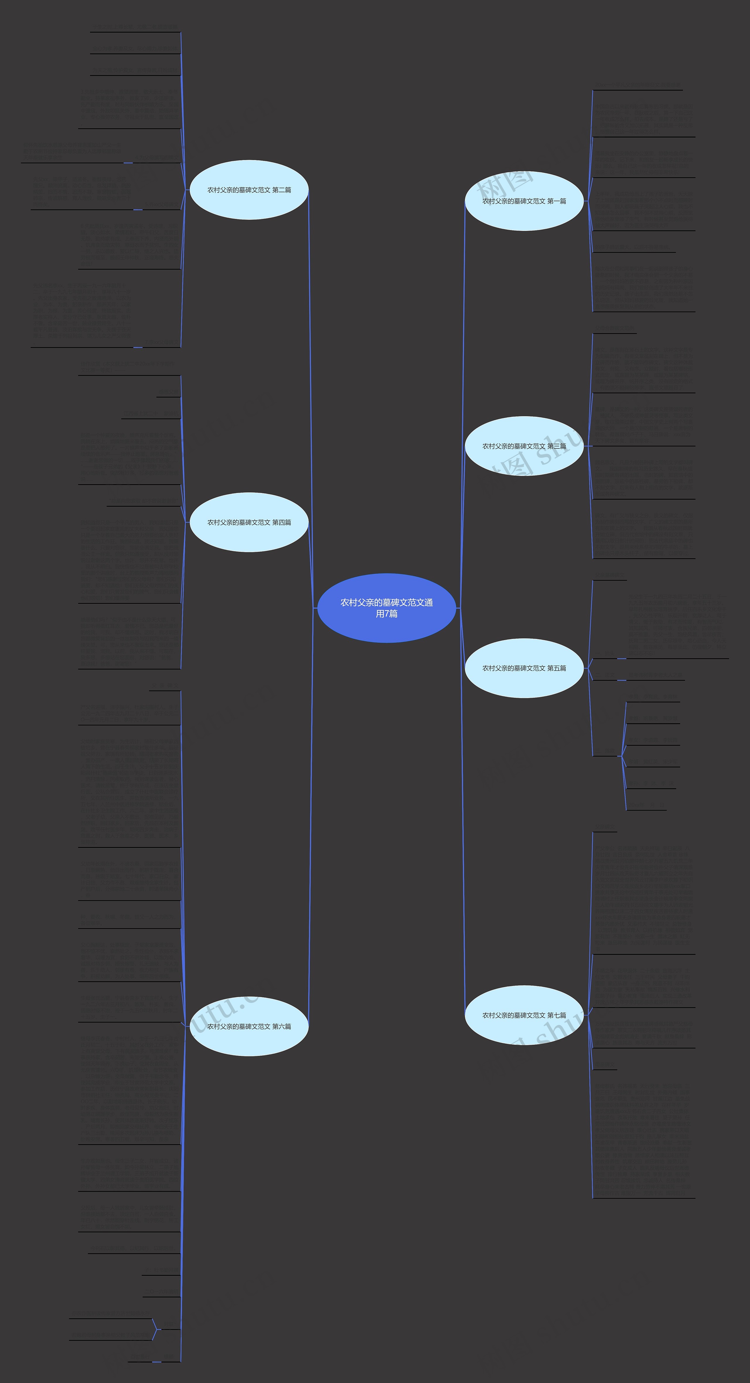 农村父亲的墓碑文范文通用7篇思维导图