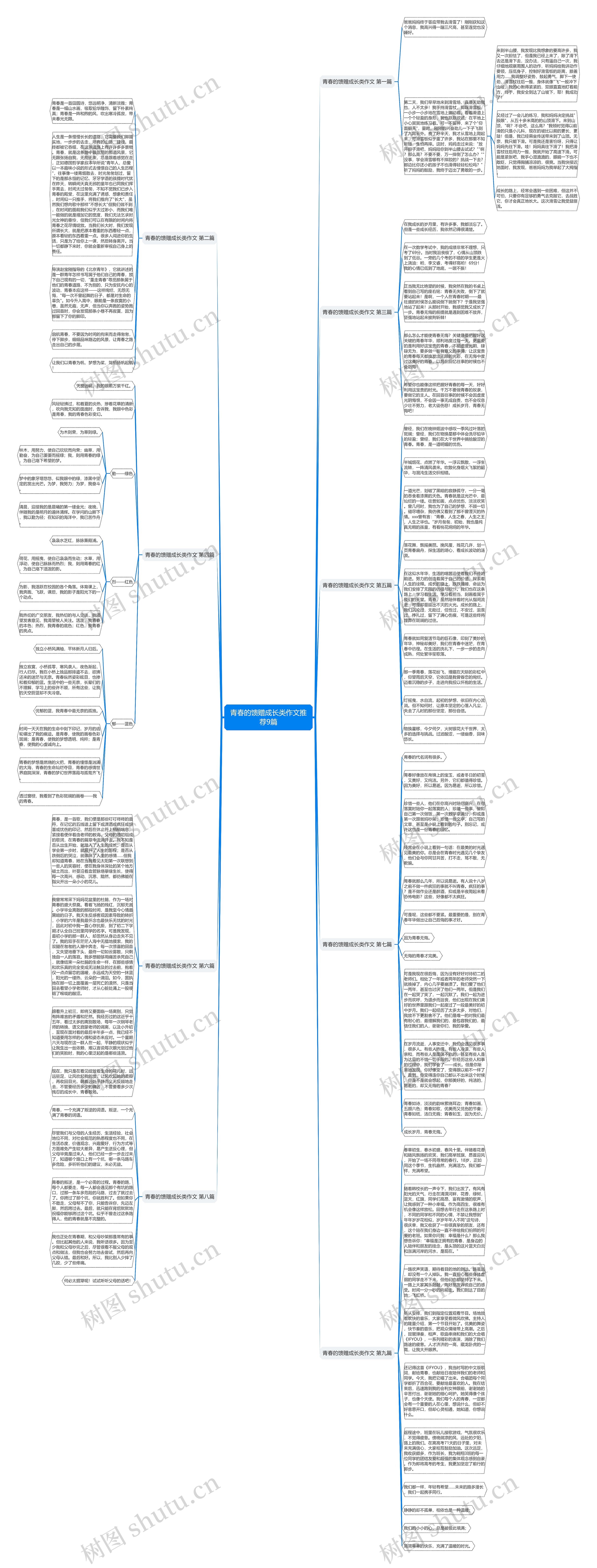 青春的馈赠成长类作文推荐9篇思维导图