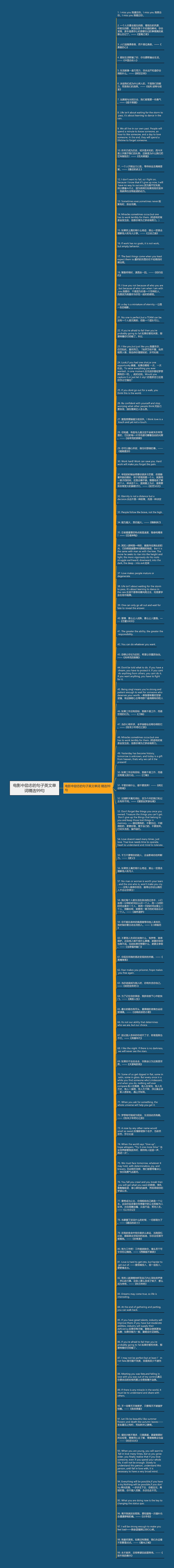 电影中励志的句子英文单词精选99句