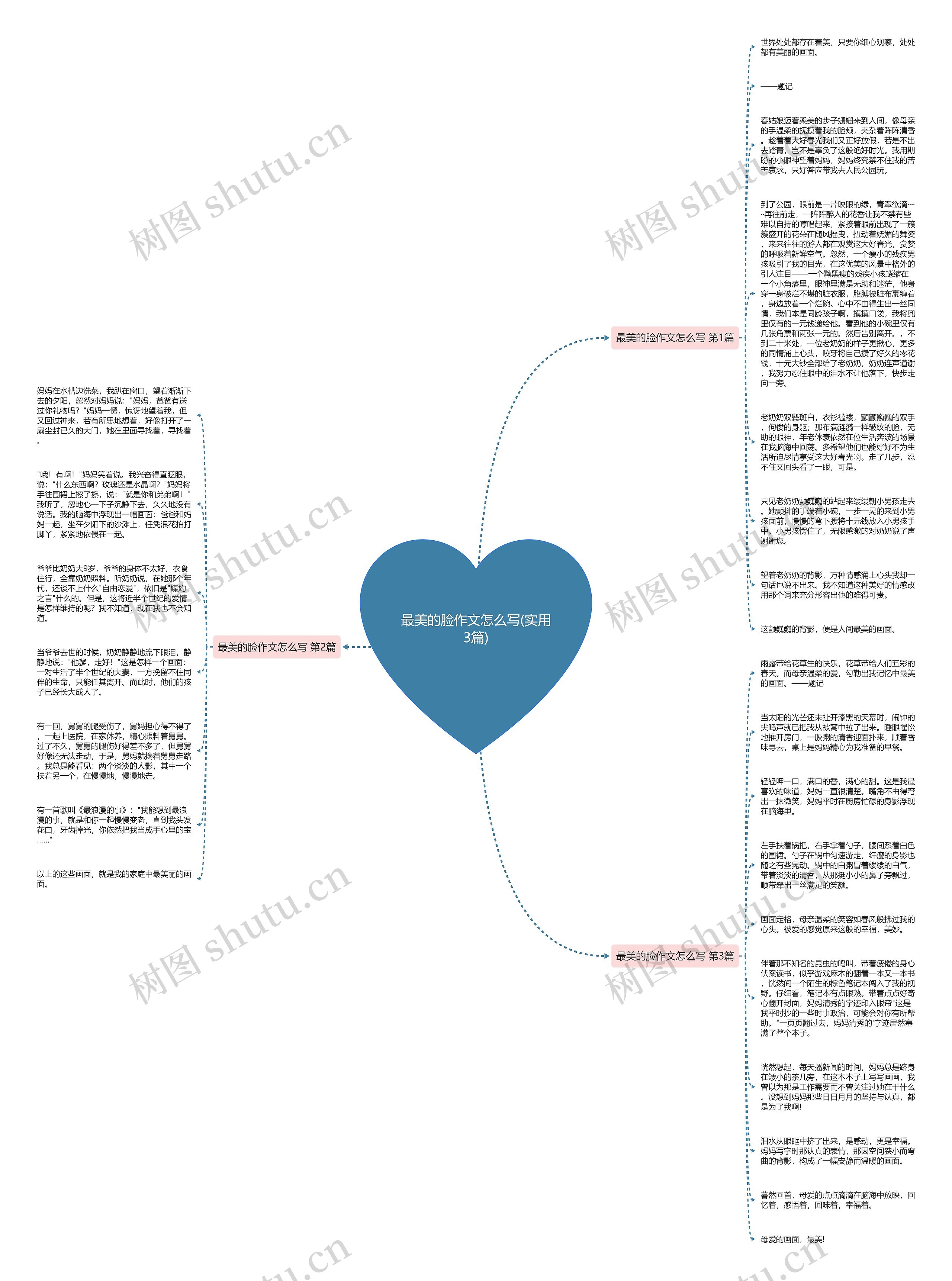 最美的脸作文怎么写(实用3篇)思维导图