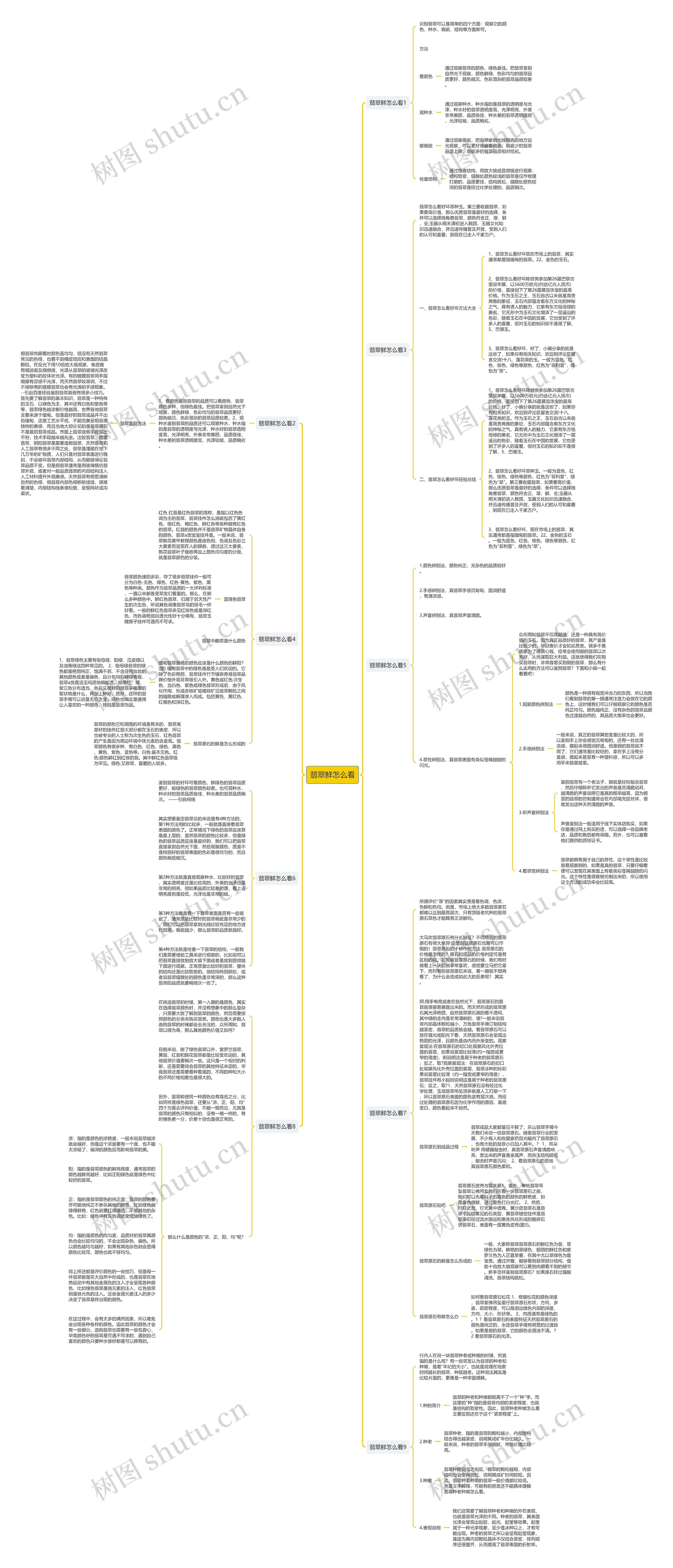 翡翠鲜怎么看思维导图