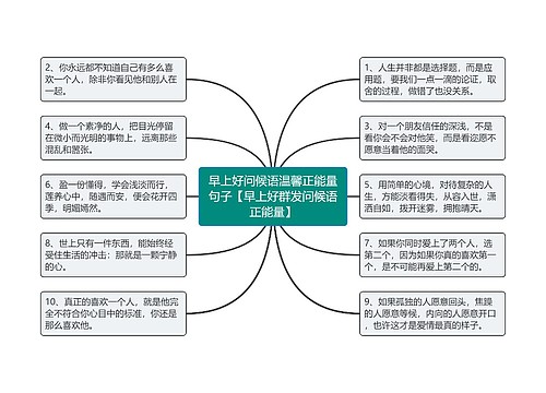 早上好问候语温馨正能量句子【早上好群发问候语正能量】