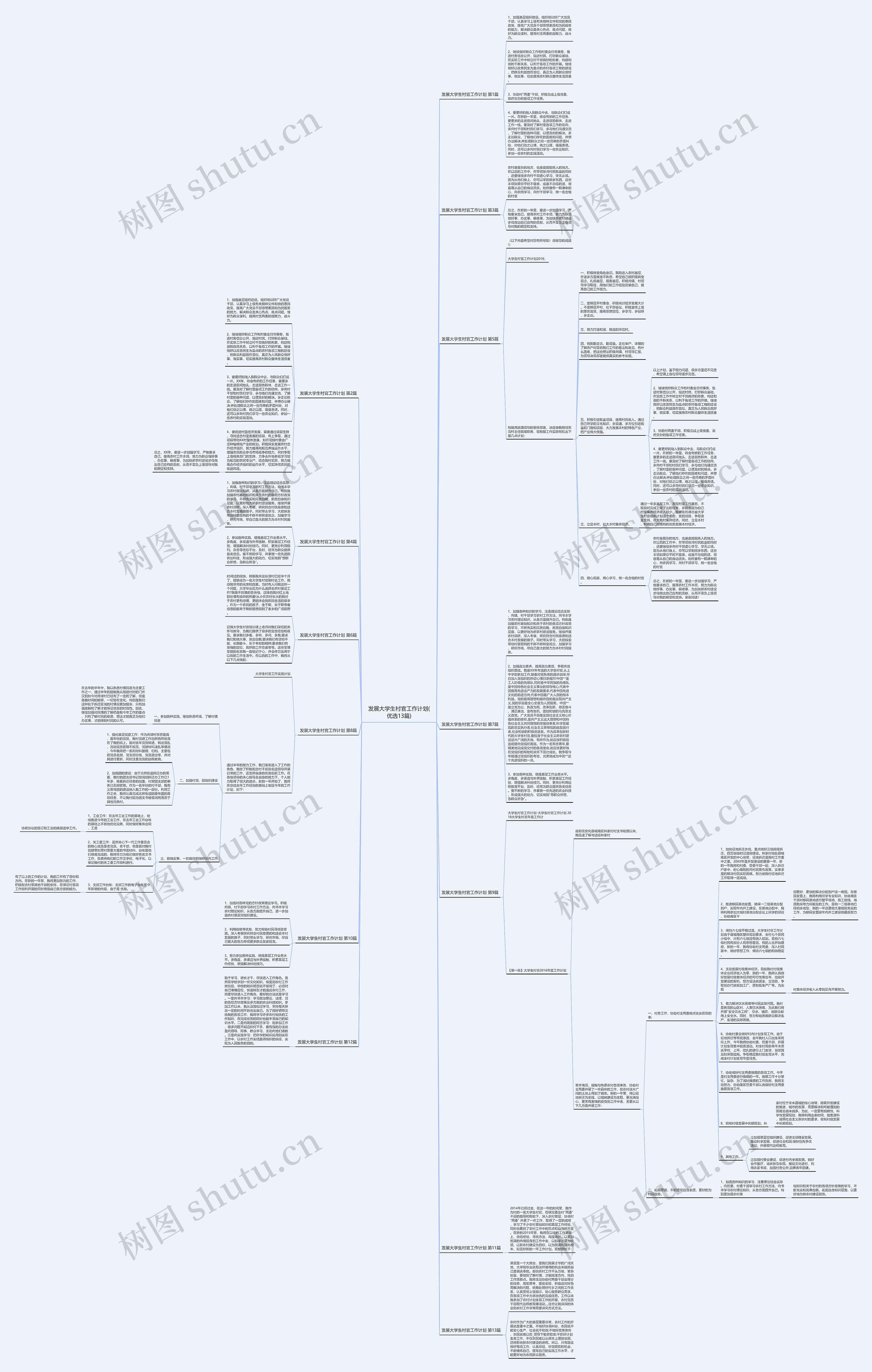 发展大学生村官工作计划(优选13篇)思维导图