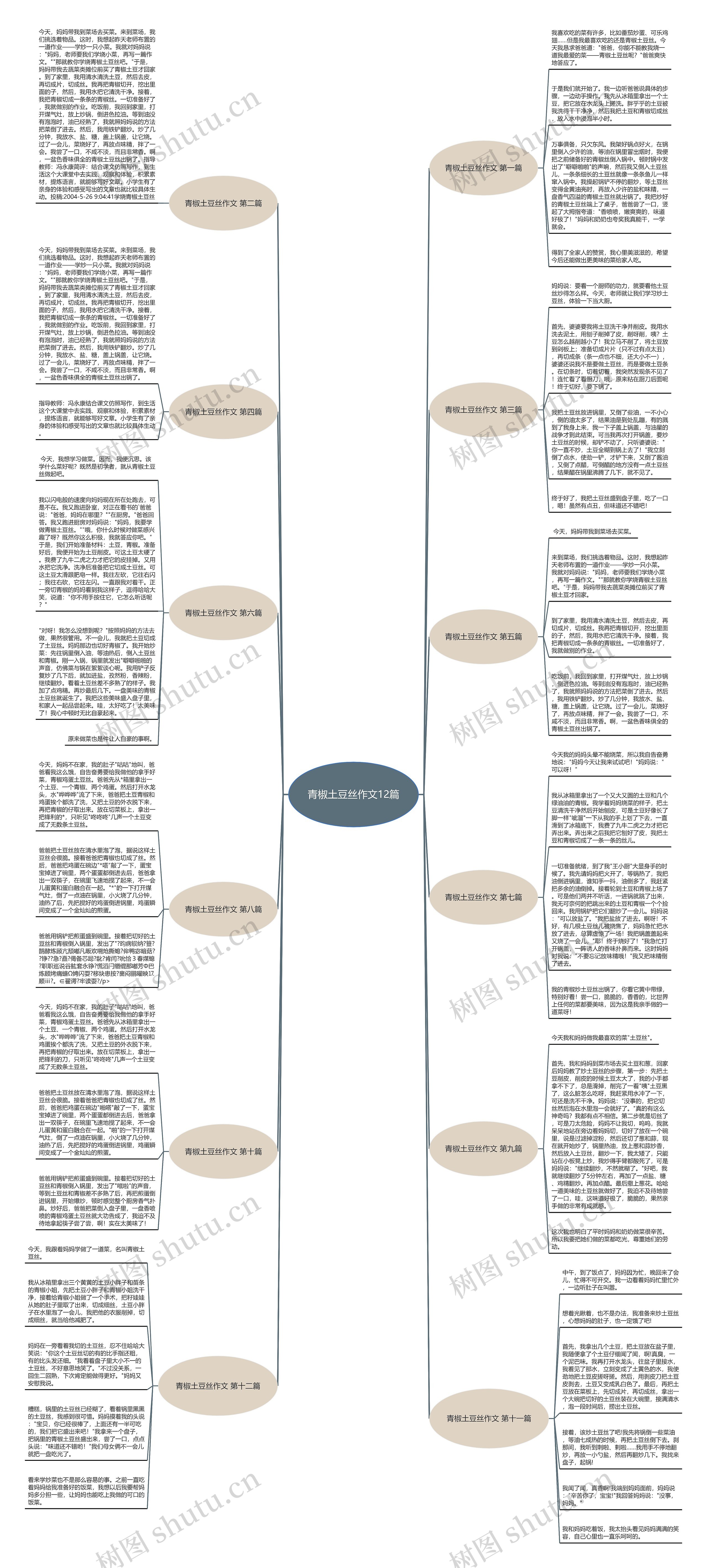 青椒土豆丝作文12篇思维导图