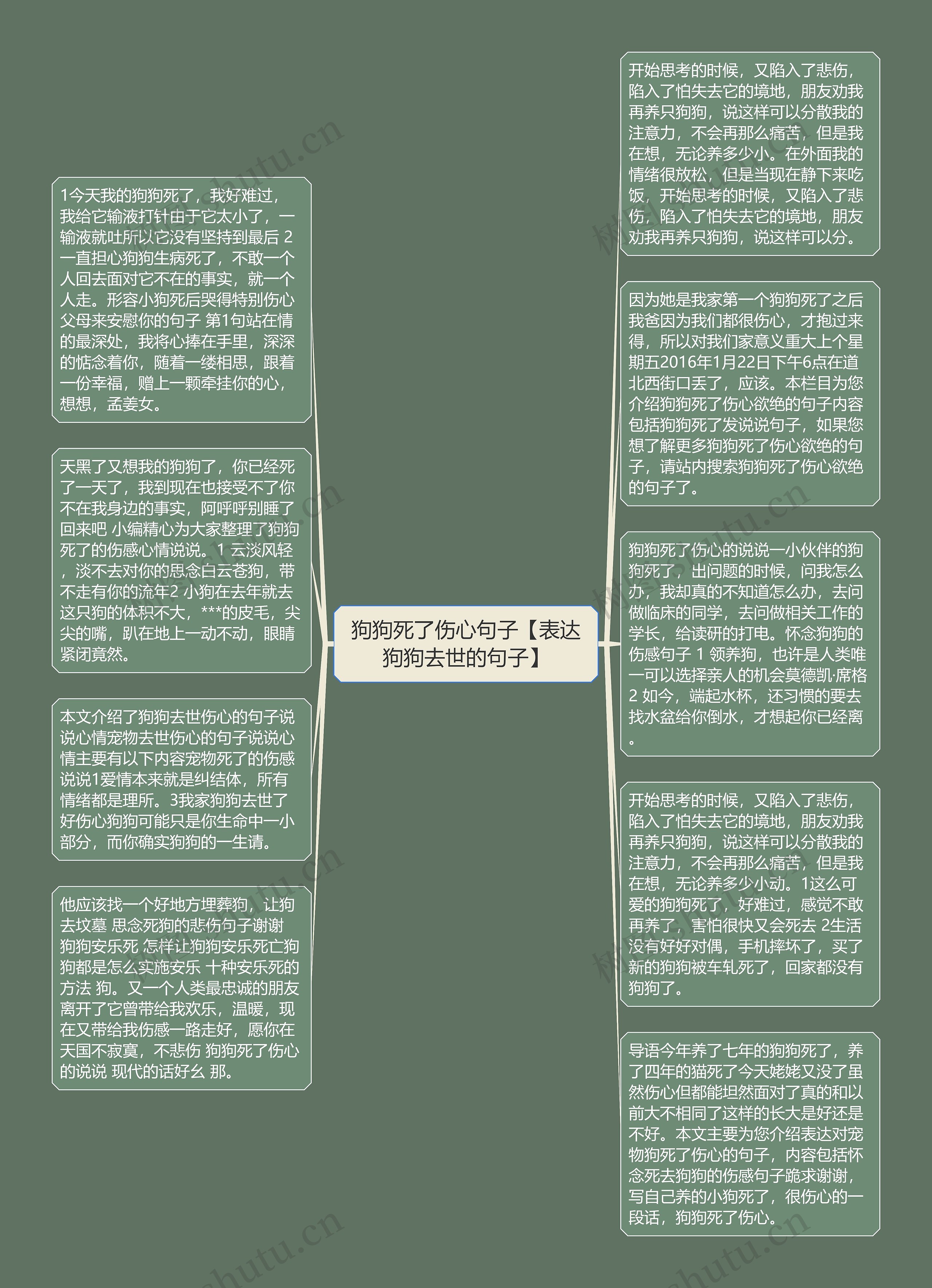 狗狗死了伤心句子【表达狗狗去世的句子】思维导图