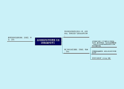 古诗表白句子给男生【古诗表白的句子】