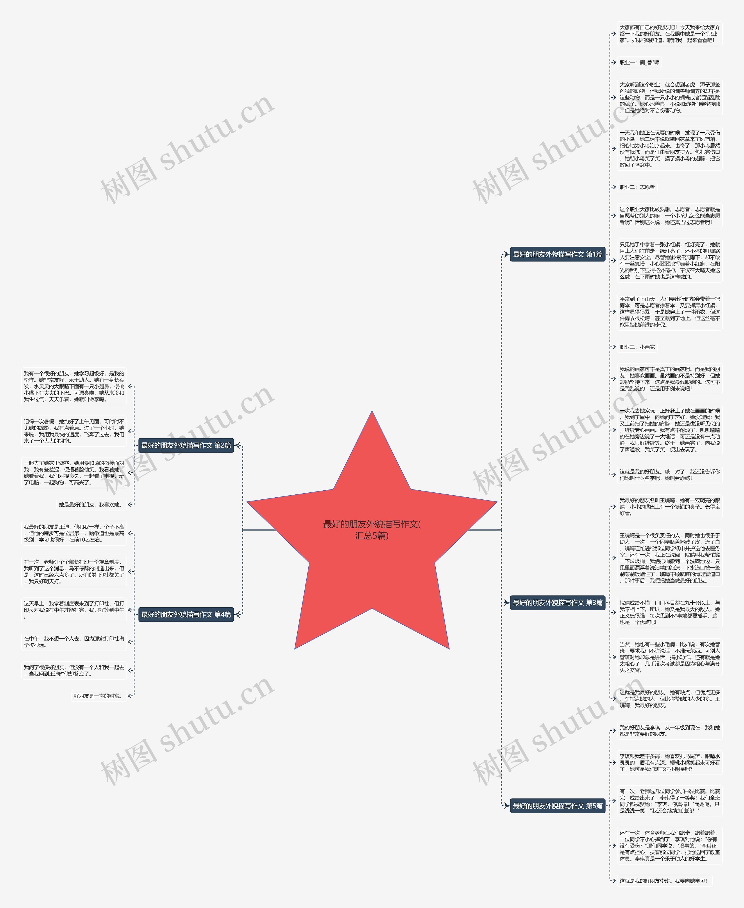 最好的朋友外貌描写作文(汇总5篇)思维导图