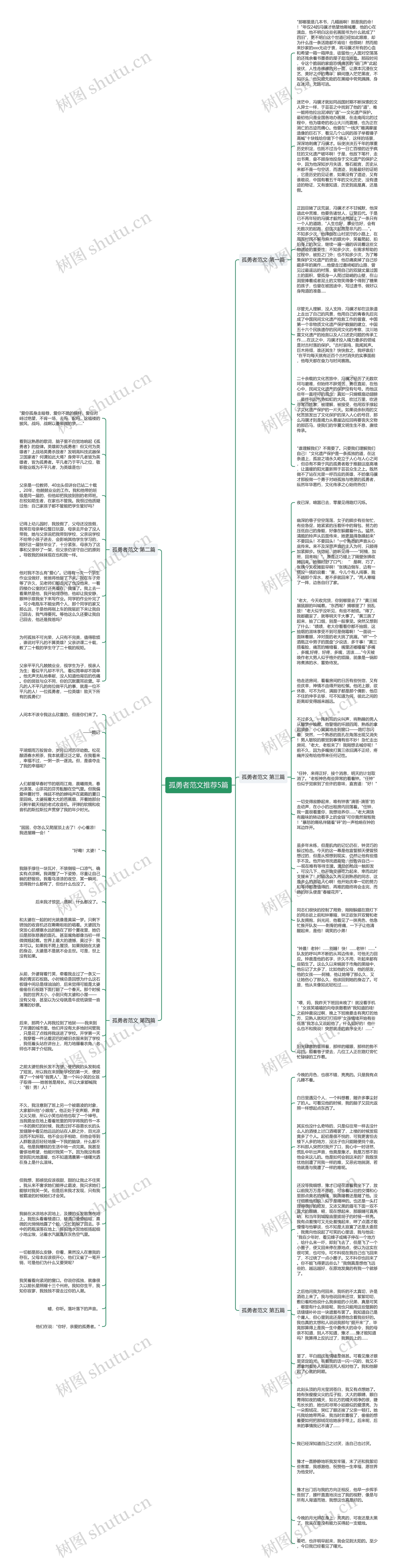孤勇者范文推荐5篇思维导图