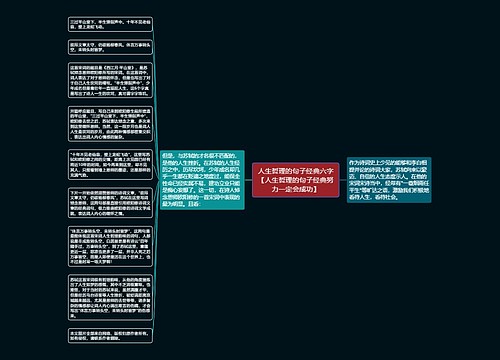 人生哲理的句子经典六字【人生哲理的句子经典努力一定会成功】