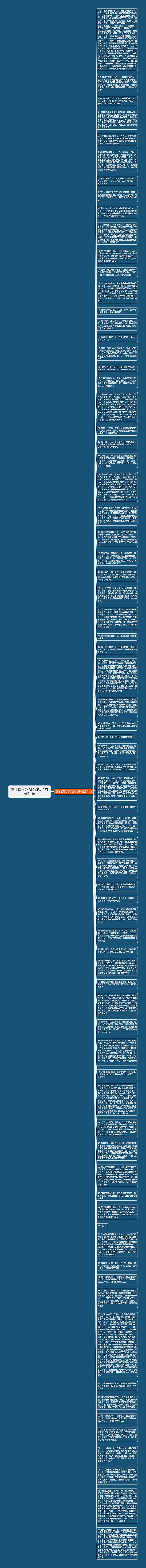 童年描写小茨冈的句子精选74句