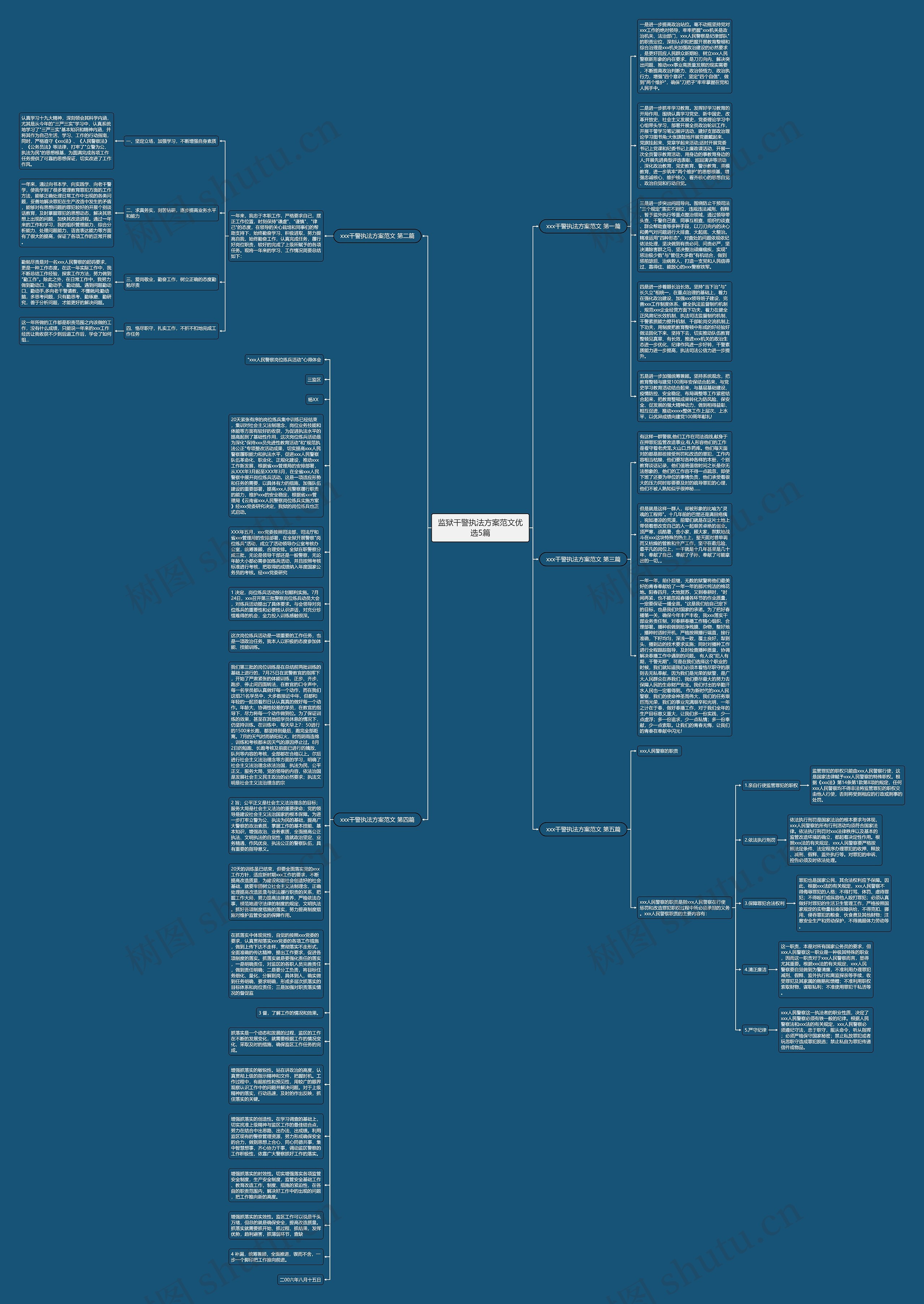 监狱干警执法方案范文优选5篇思维导图