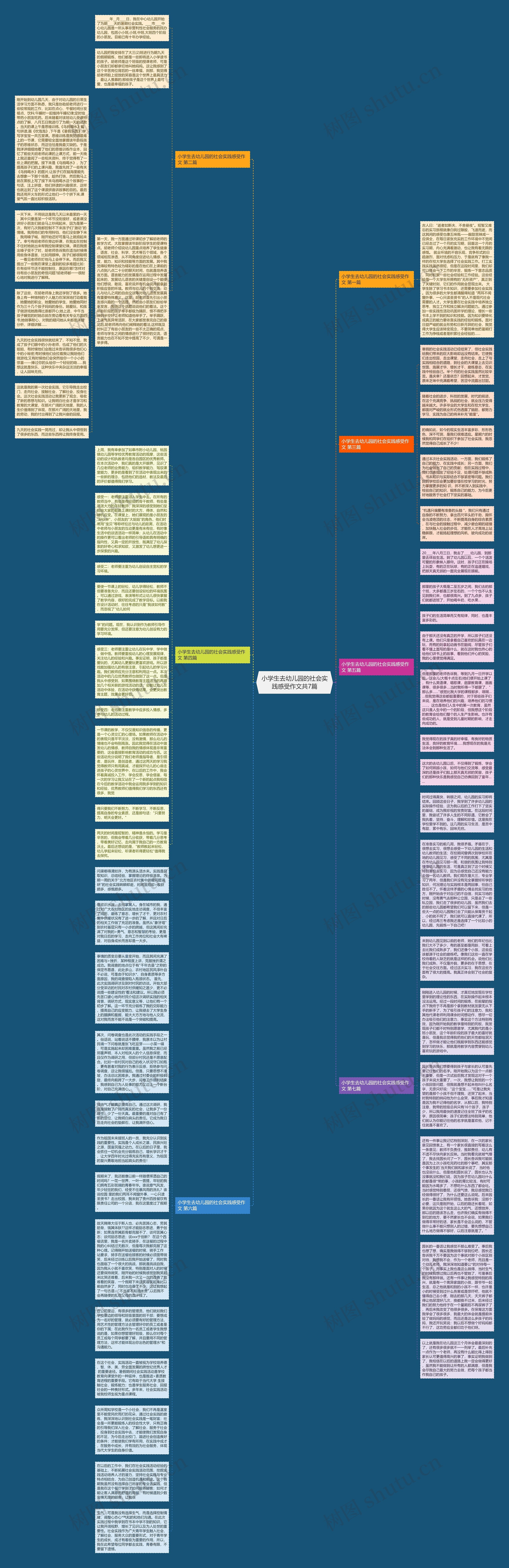 小学生去幼儿园的社会实践感受作文共7篇思维导图