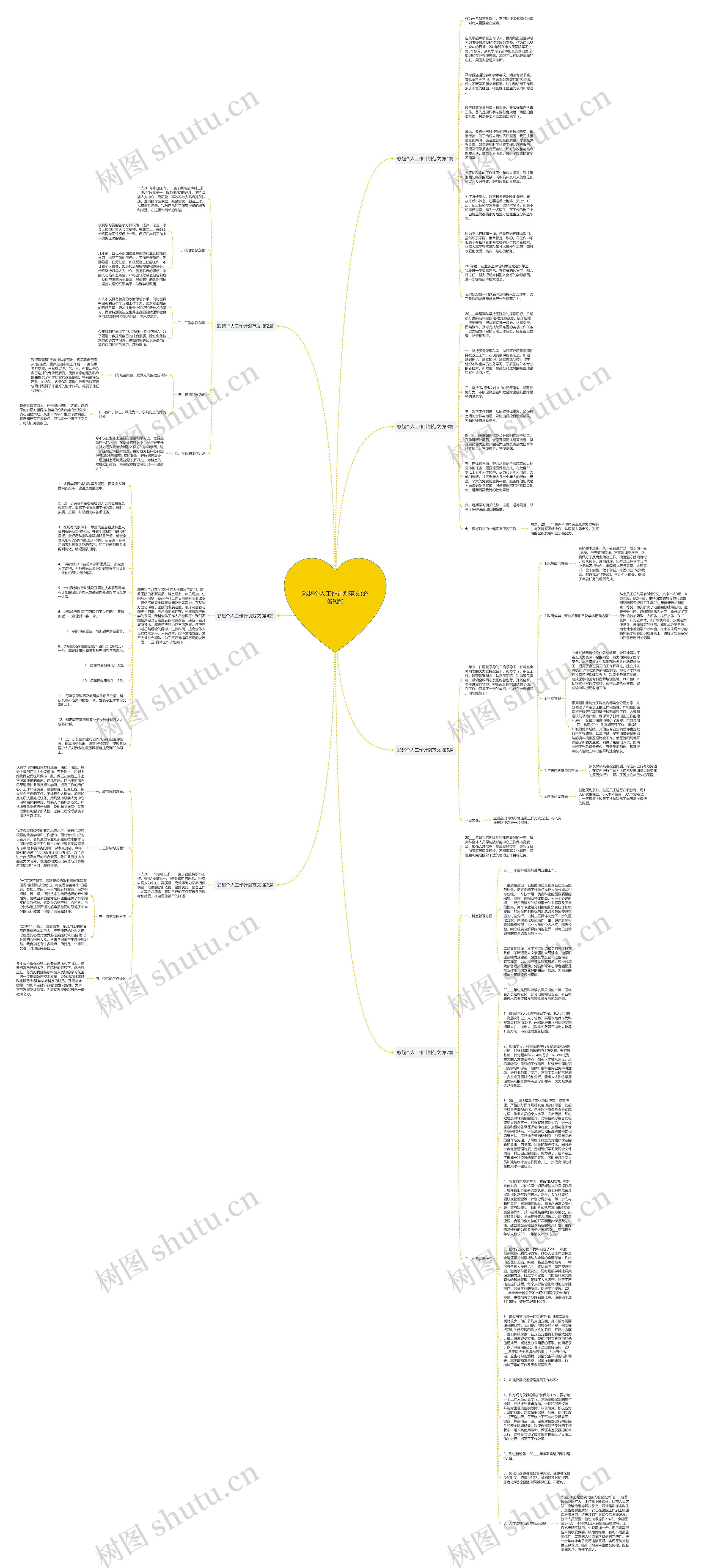 彩超个人工作计划范文(必备9篇)思维导图