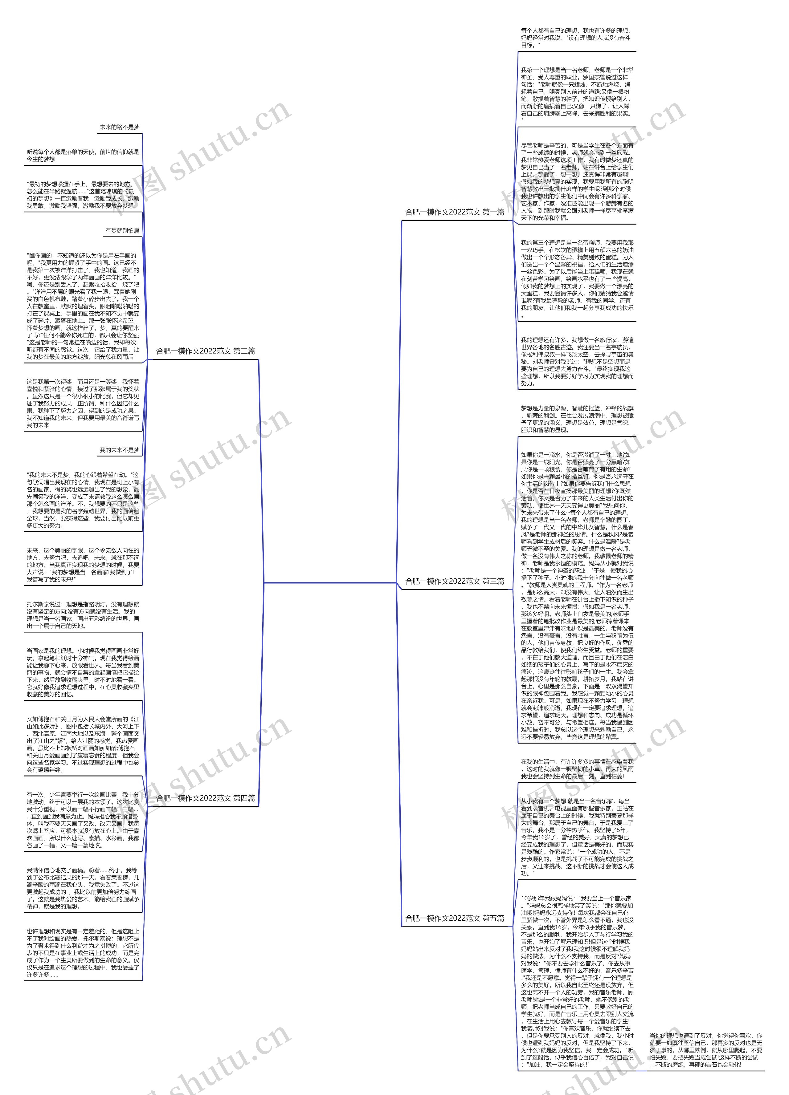 合肥一模作文2022范文通用5篇思维导图