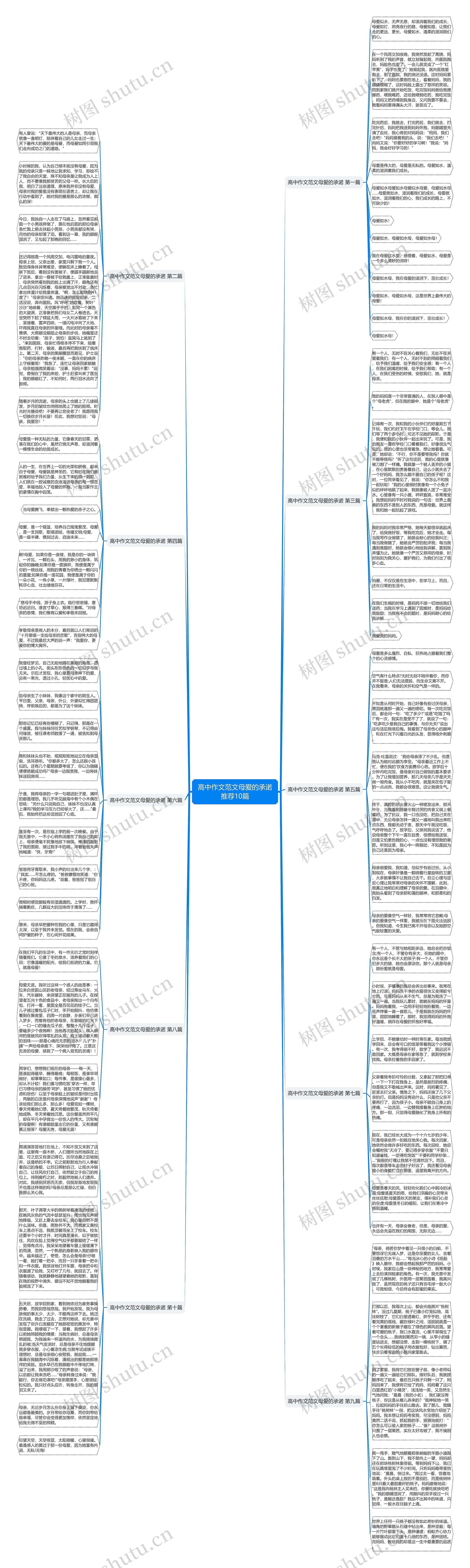 高中作文范文母爱的承诺推荐10篇思维导图
