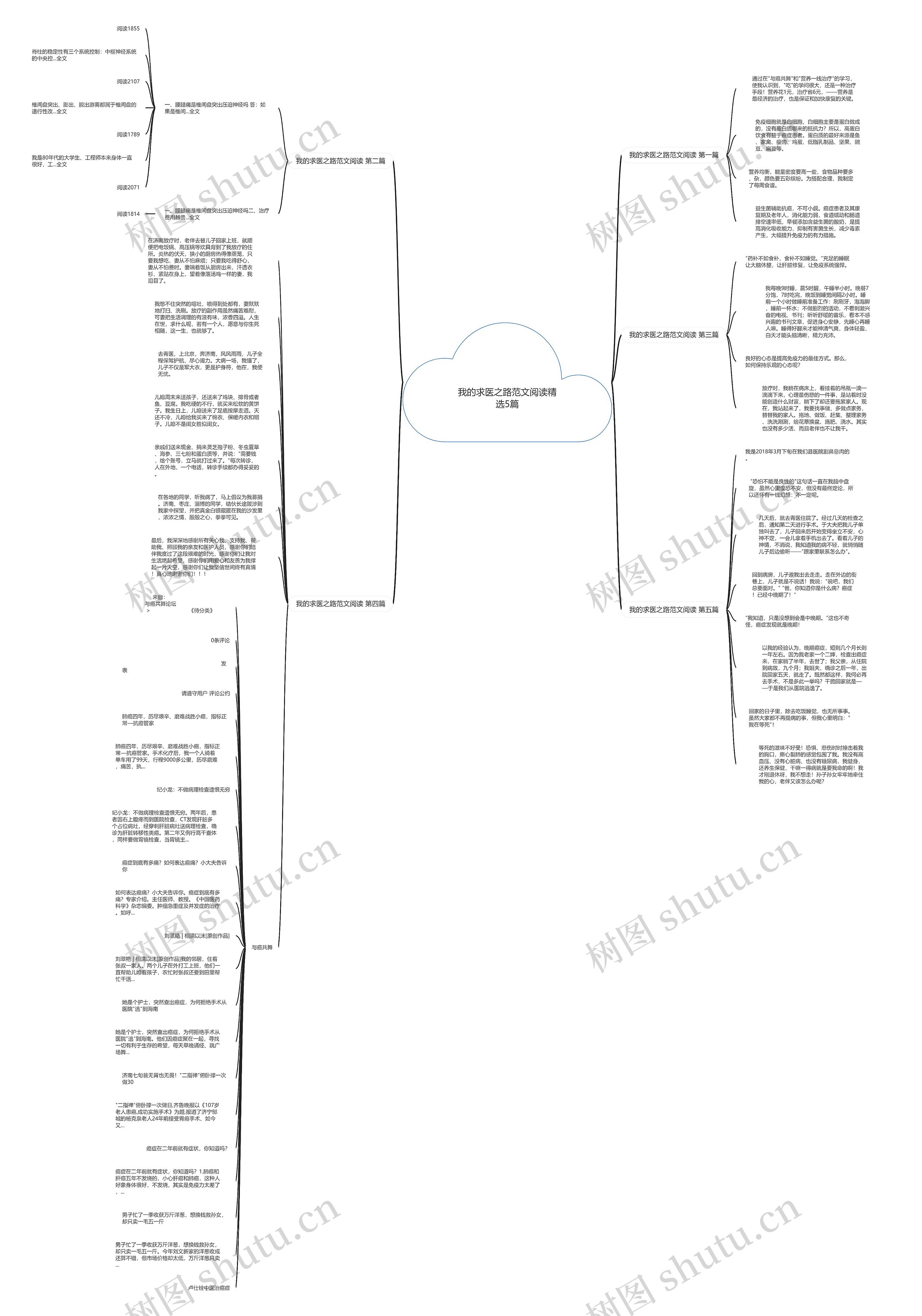 我的求医之路范文阅读精选5篇思维导图