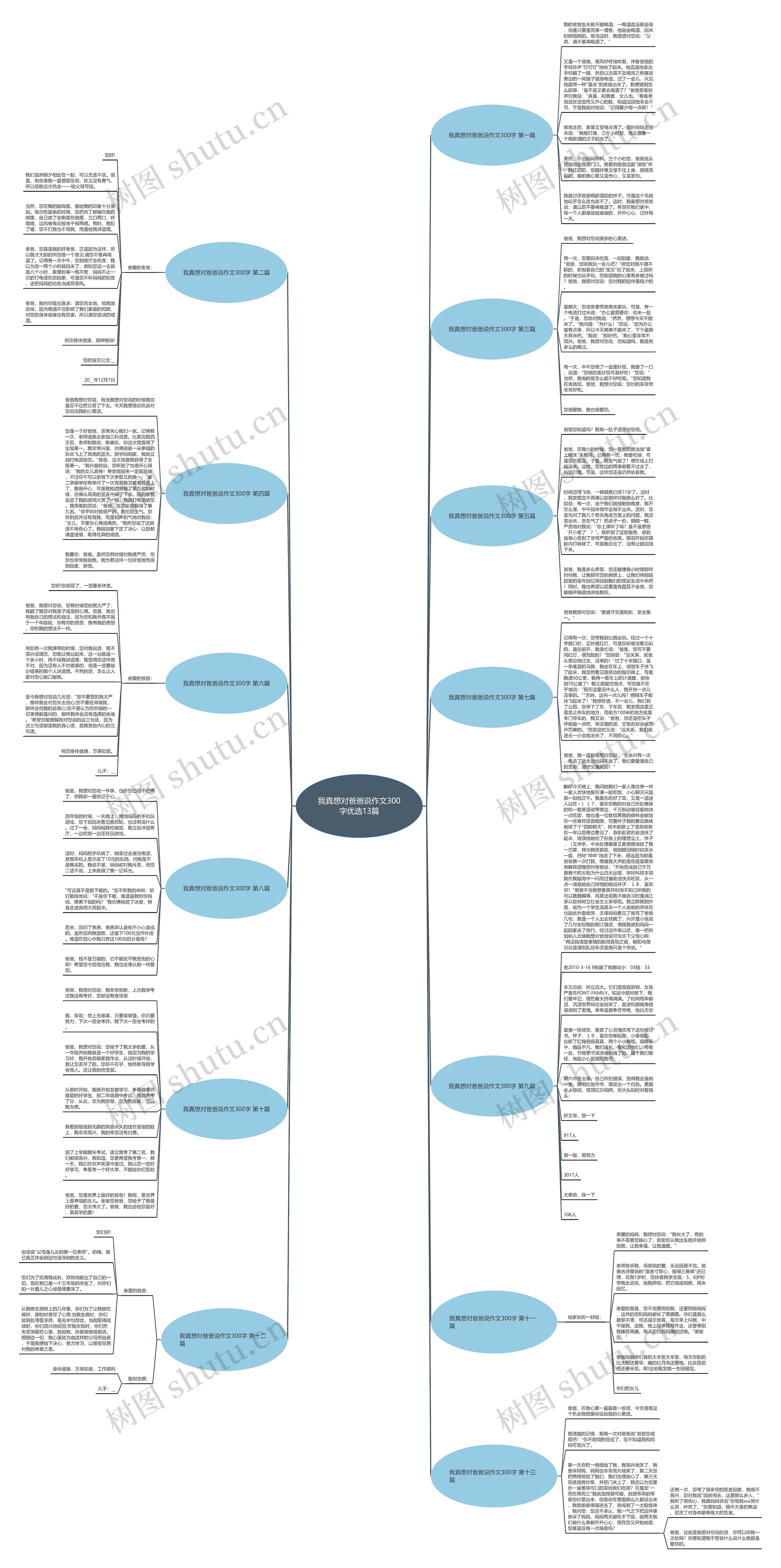 我真想对爸爸说作文300字优选13篇思维导图
