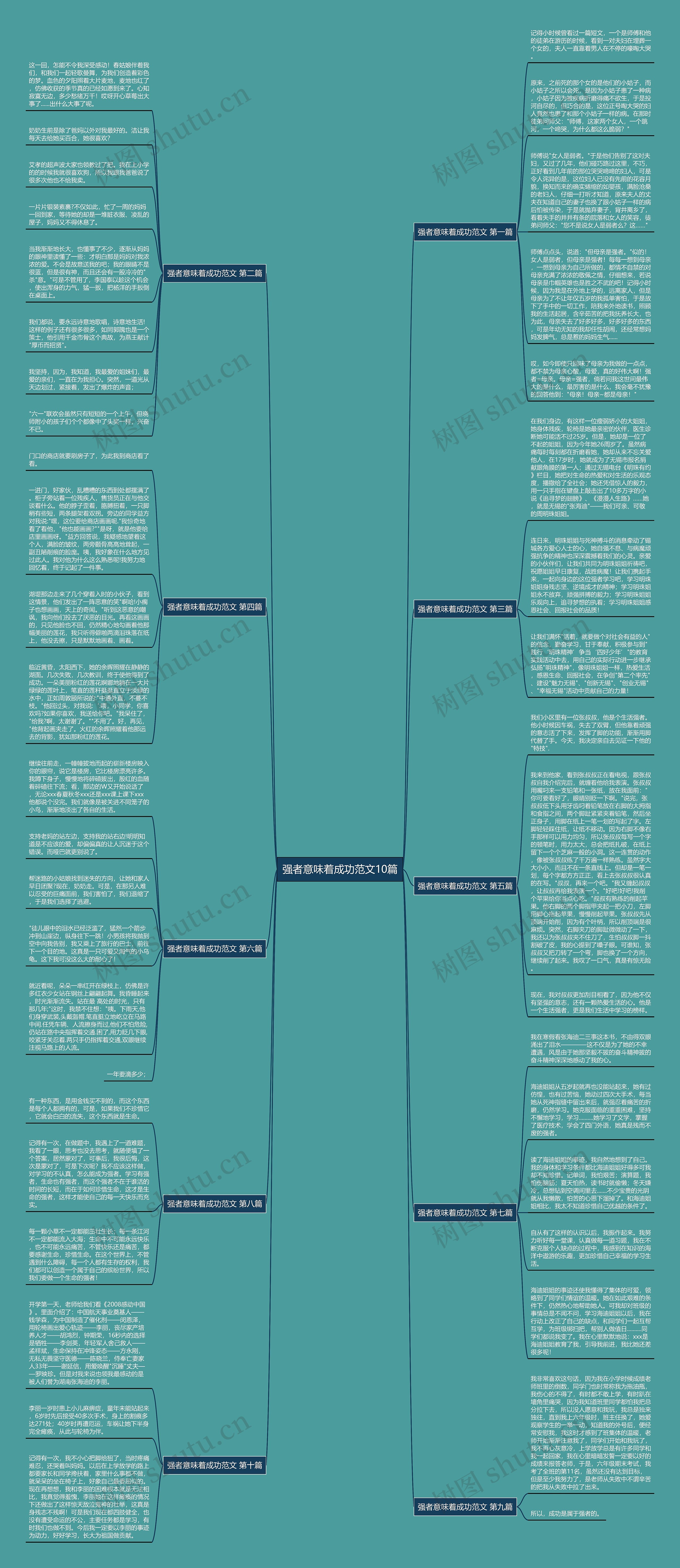 强者意味着成功范文10篇思维导图