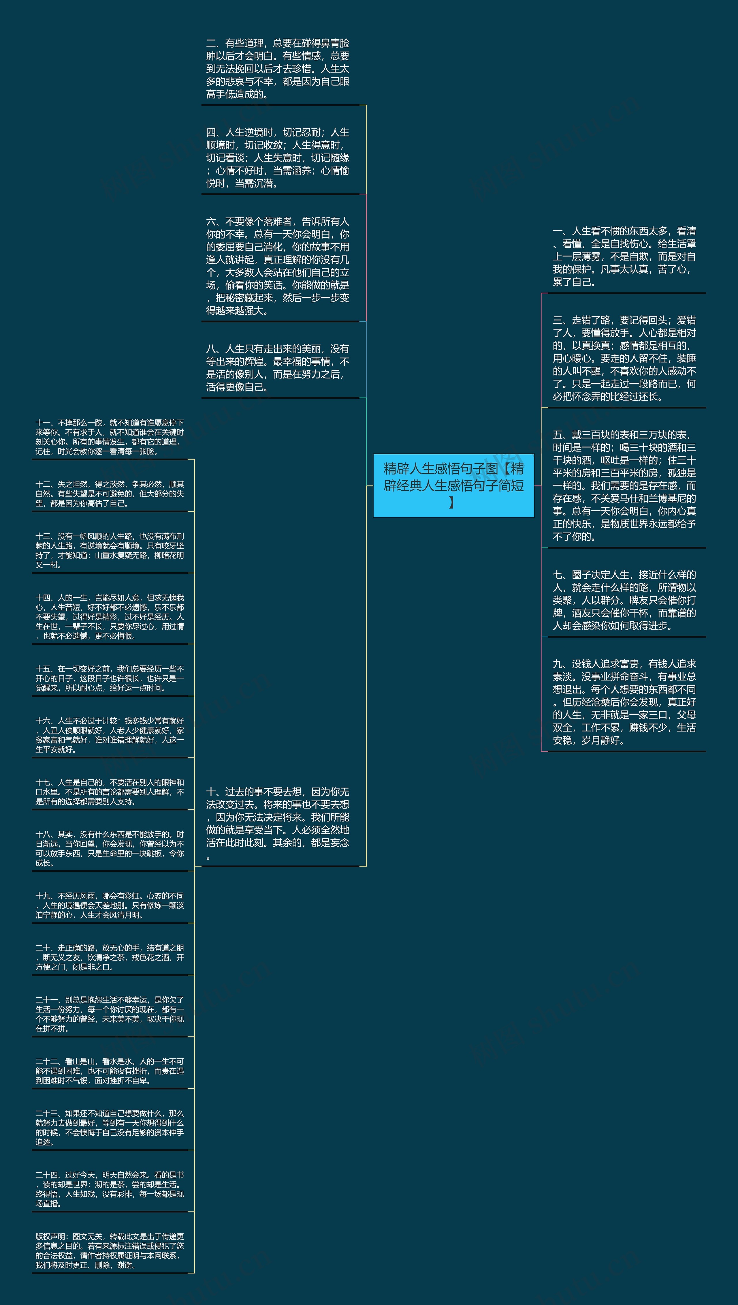 精辟人生感悟句子图【精辟经典人生感悟句子简短】思维导图