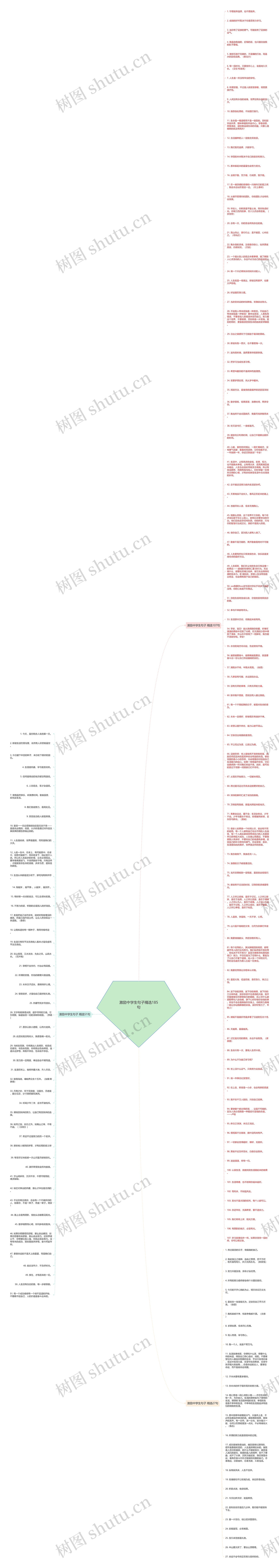 激励中学生句子精选185句思维导图