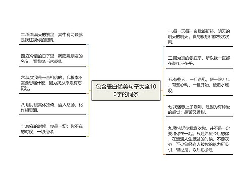 包含表白优美句子大全100字的词条